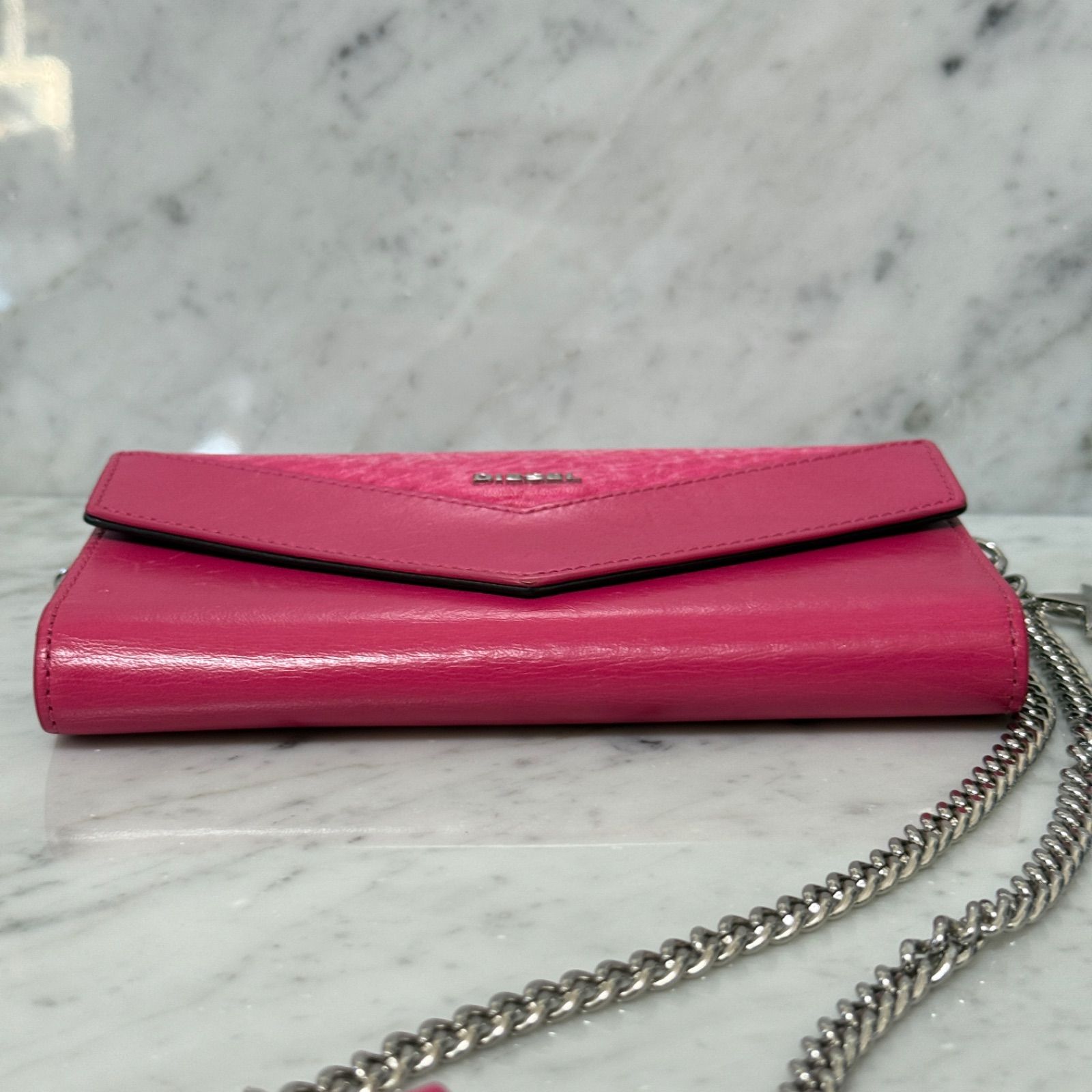 美品 DIESEL ディーゼル 本革 レザー ショルダーバッグ ショルダー 