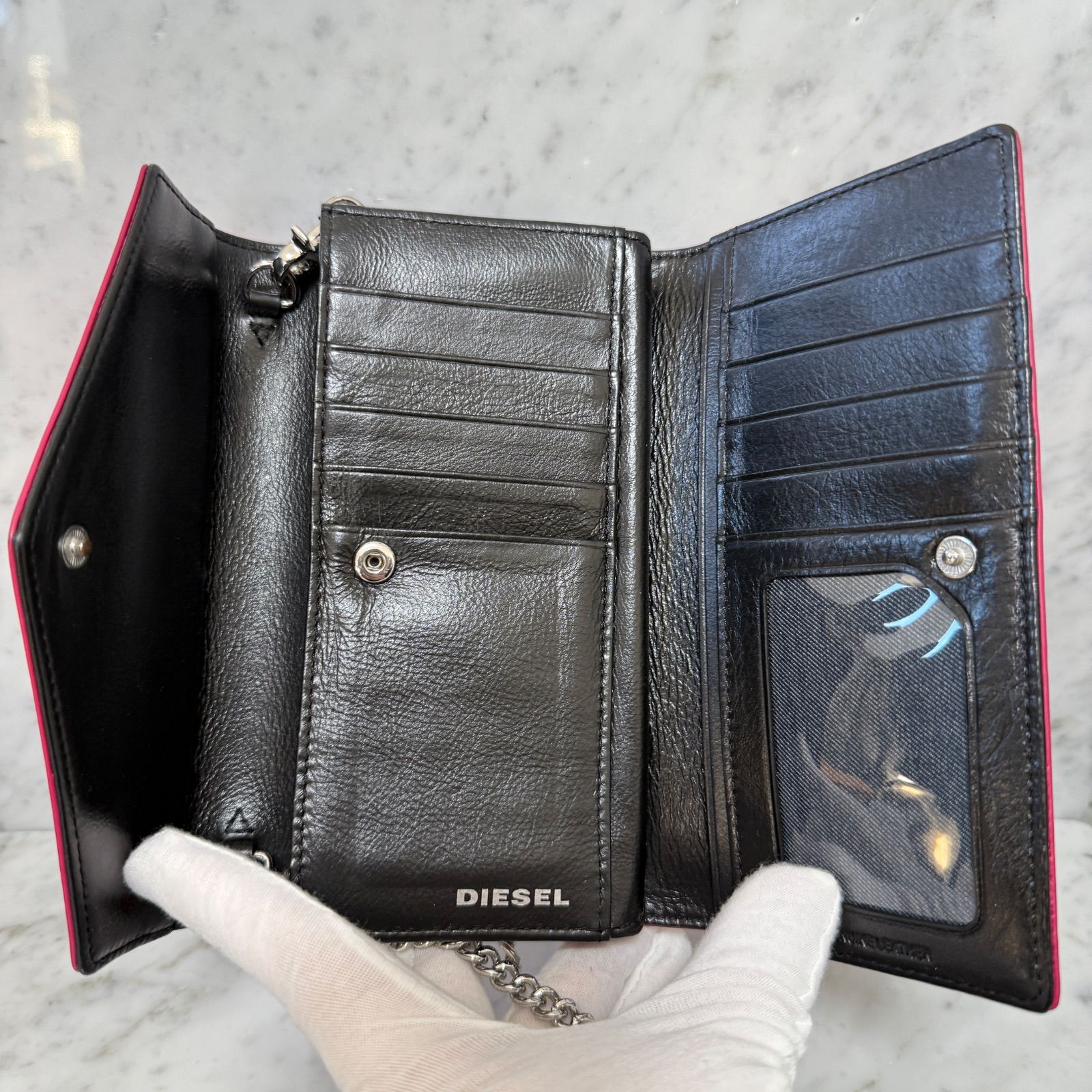 DIESEL - 極美品 DIESEL 1DR デニム xsショルダーバッグ 黒 2way