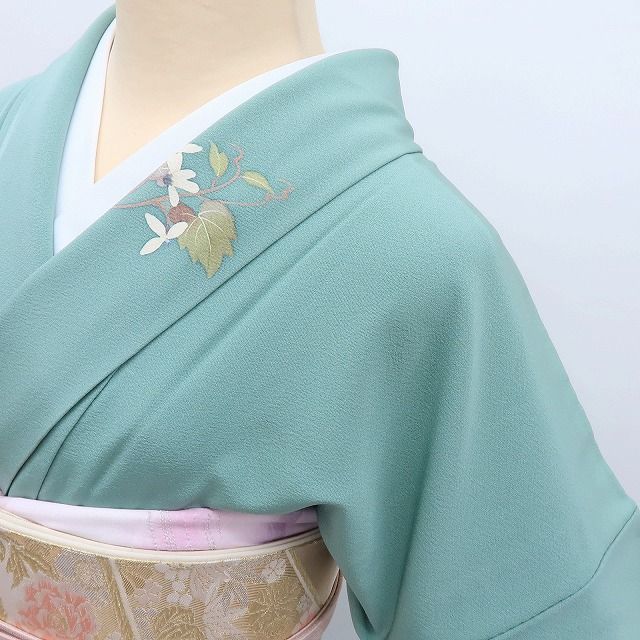 百華❀Y4174◇美品 二代目 清次郎落款 手縫い仕立て 正絹 訪問着 着物