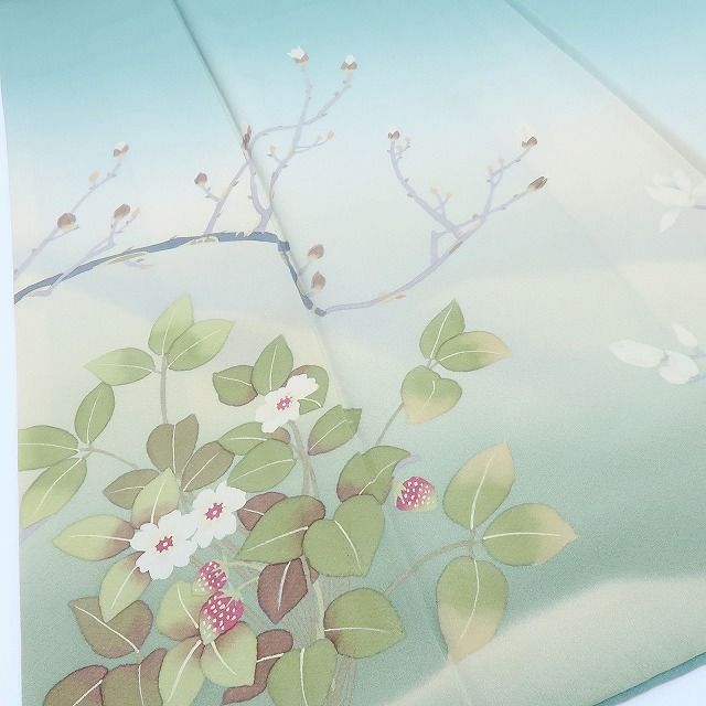 百華❀Y4174◇美品 二代目 清次郎落款 手縫い仕立て 正絹 訪問着 着物