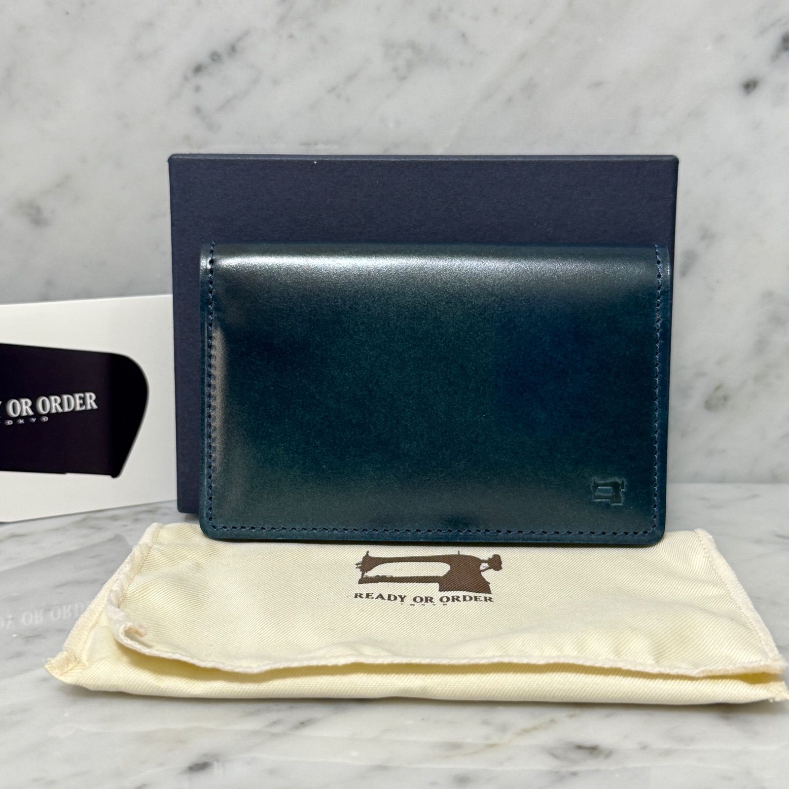 レディオアオーダー 名刺入れ コードバン メンズ ブランド 革 レザー go-en 50 退職祝い プレゼント 送別会 プチギフト 男性 女性 彼氏 READY OR ORDER おしゃれ