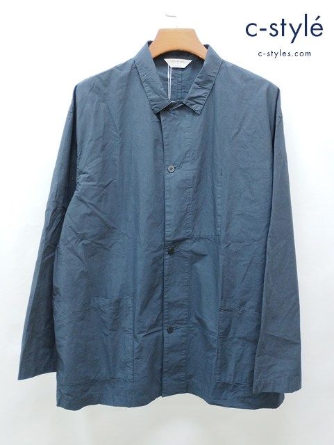 I 824 ♥品 STILL BY HAND スティルバイハンド シャツ 50 ネイビー 長袖 綿 Typewriter shirt jacket BL 01252 | T