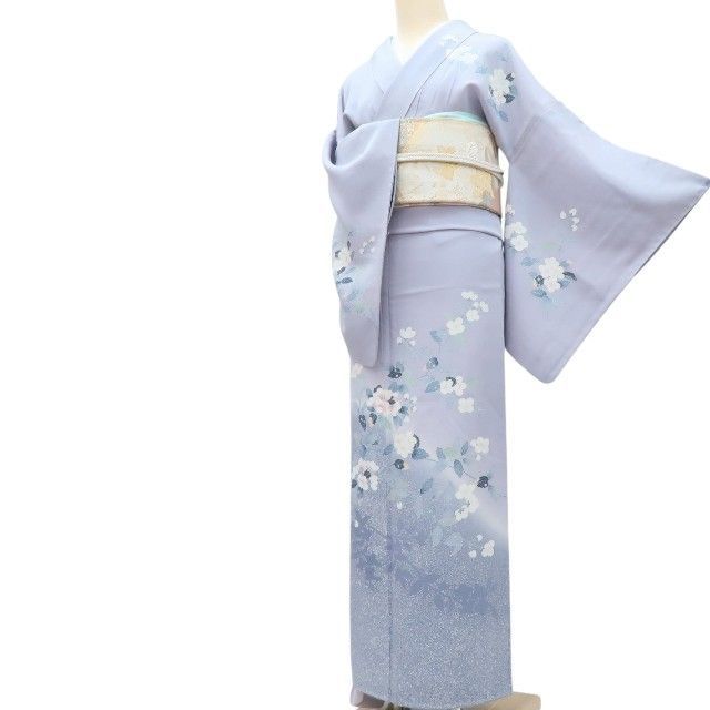 Y3682◇美品未着用 正絹 仕付け糸付 手縫い仕立て 付下げ 着物 百華❀Y4175◇美品未着用 暈し 仕付け糸付 手縫い仕立て 正絹 訪問着