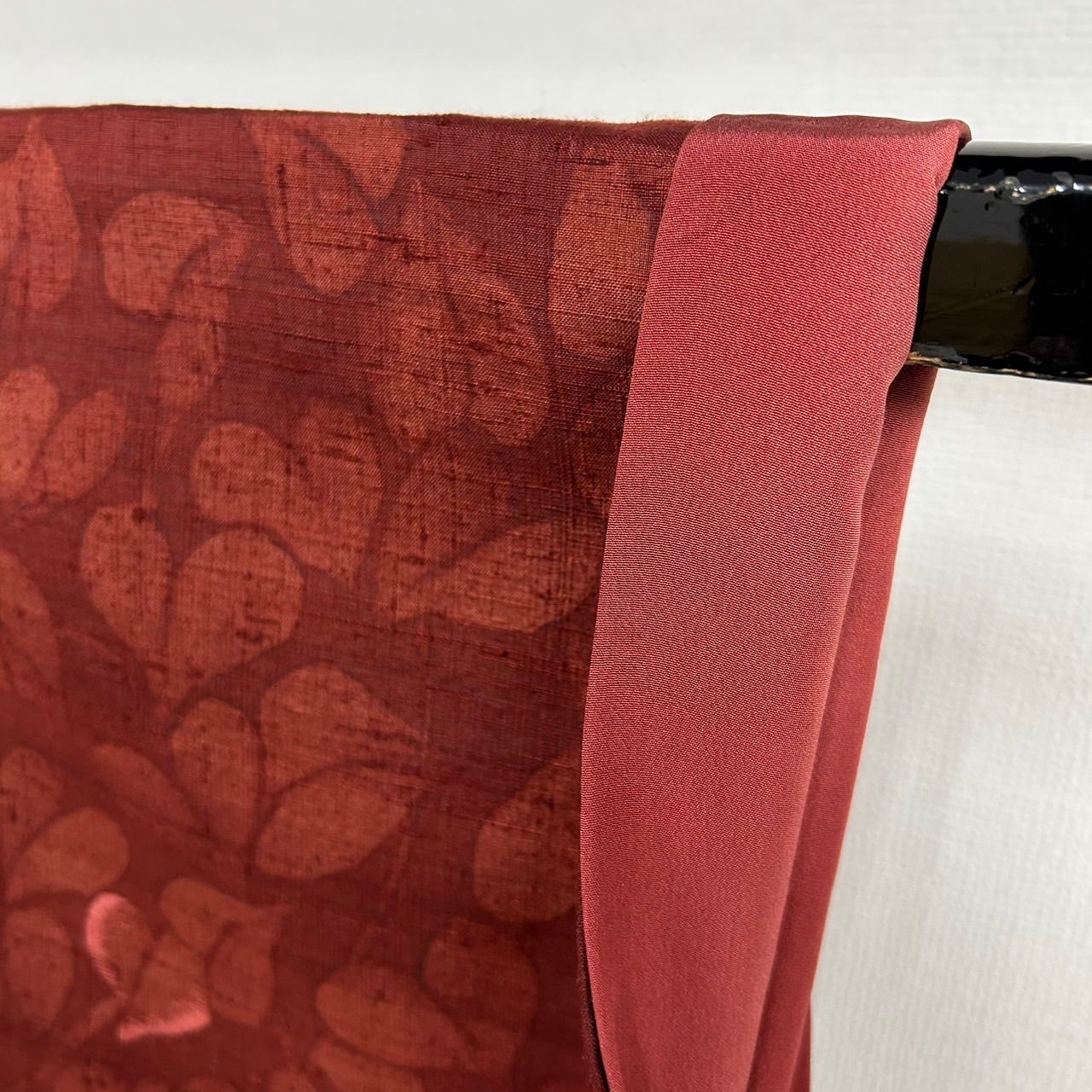  生紬 刺繍 絵羽模様 パールトーン加工 上品な染め 正絹 着物 MK 2149 紬 着物