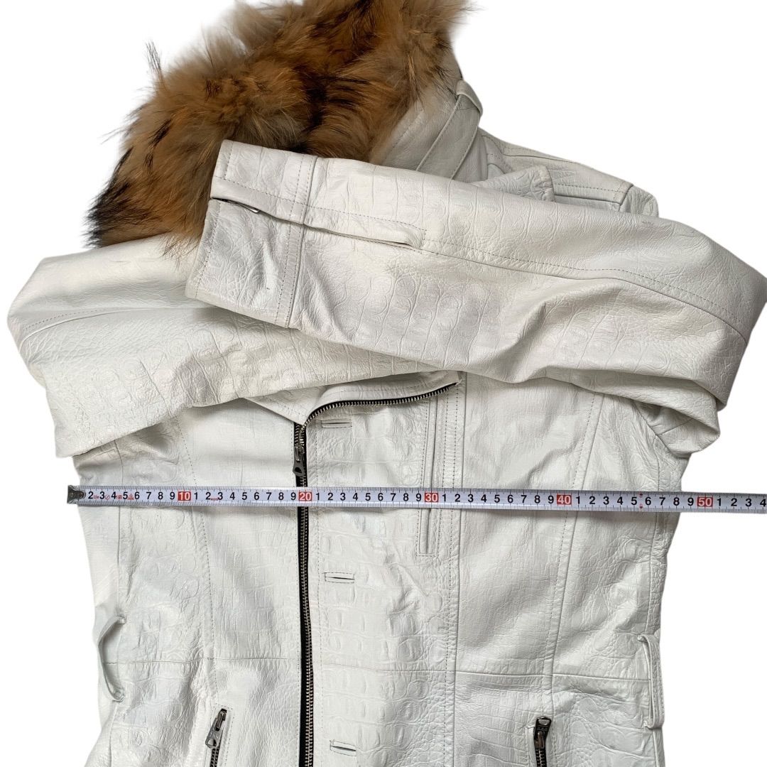 トルネードマート　クロコ型押しコーティング加工ジャケット TORNADO MART∴スモーキークロコエンボスレザーブルゾン / TORNADO