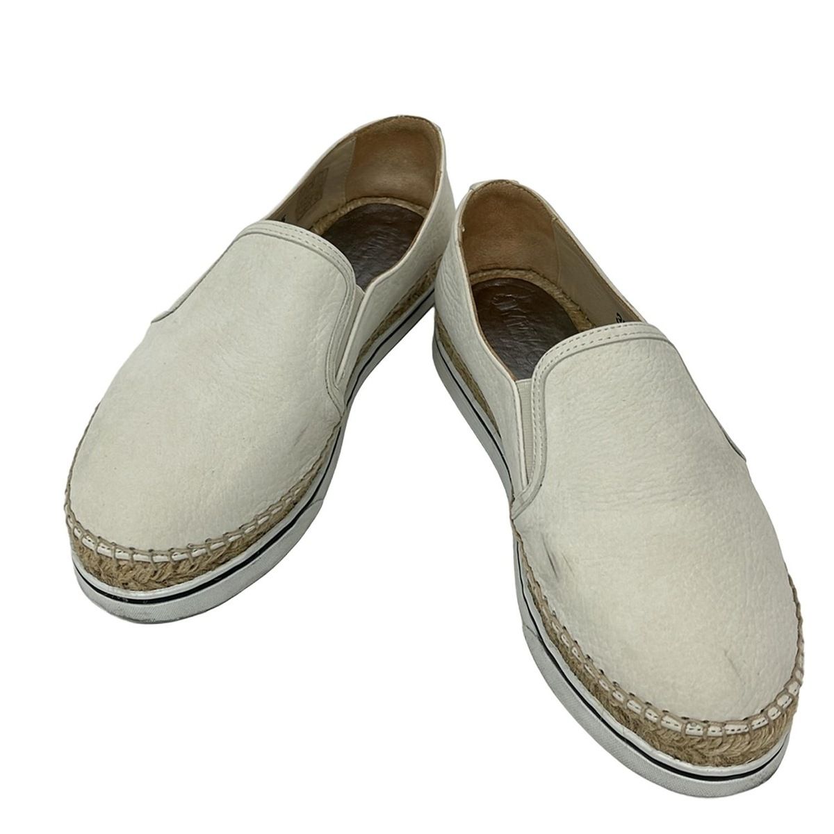 JIMMY CHOO ジミーチュウ スリッポン 35 レディース - 白 レザー