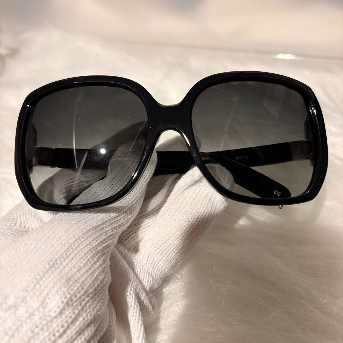 美品】Chloé（クロエ） サングラス CL 2273-B ブラック ゴールド金具