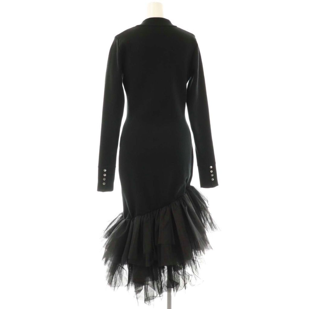 ビビィ Bibiy. ADRIENNE DRESS チュール ワンピース ニット F ブラック