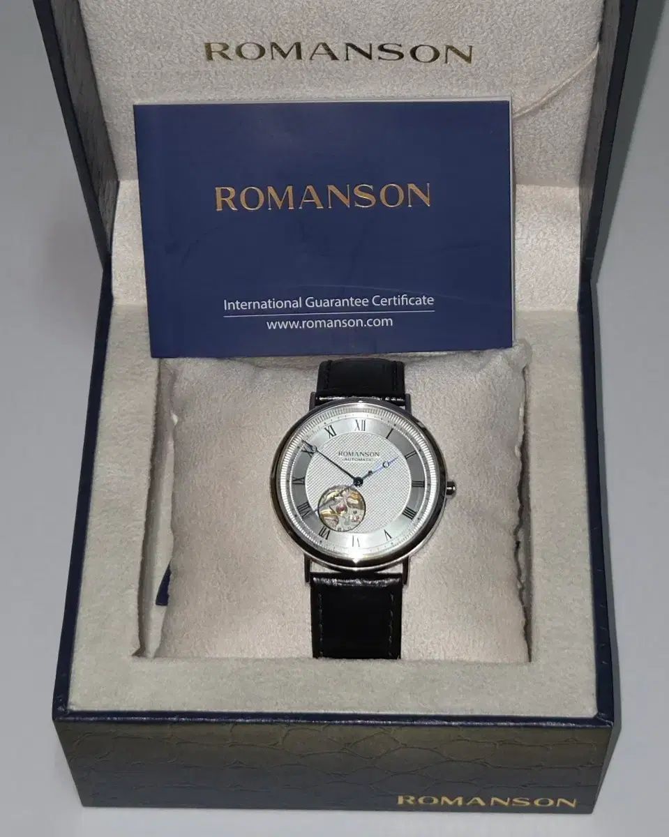 お買い得品 ROMANSON オープン・ハート・オートマチック時計 Amazon.co