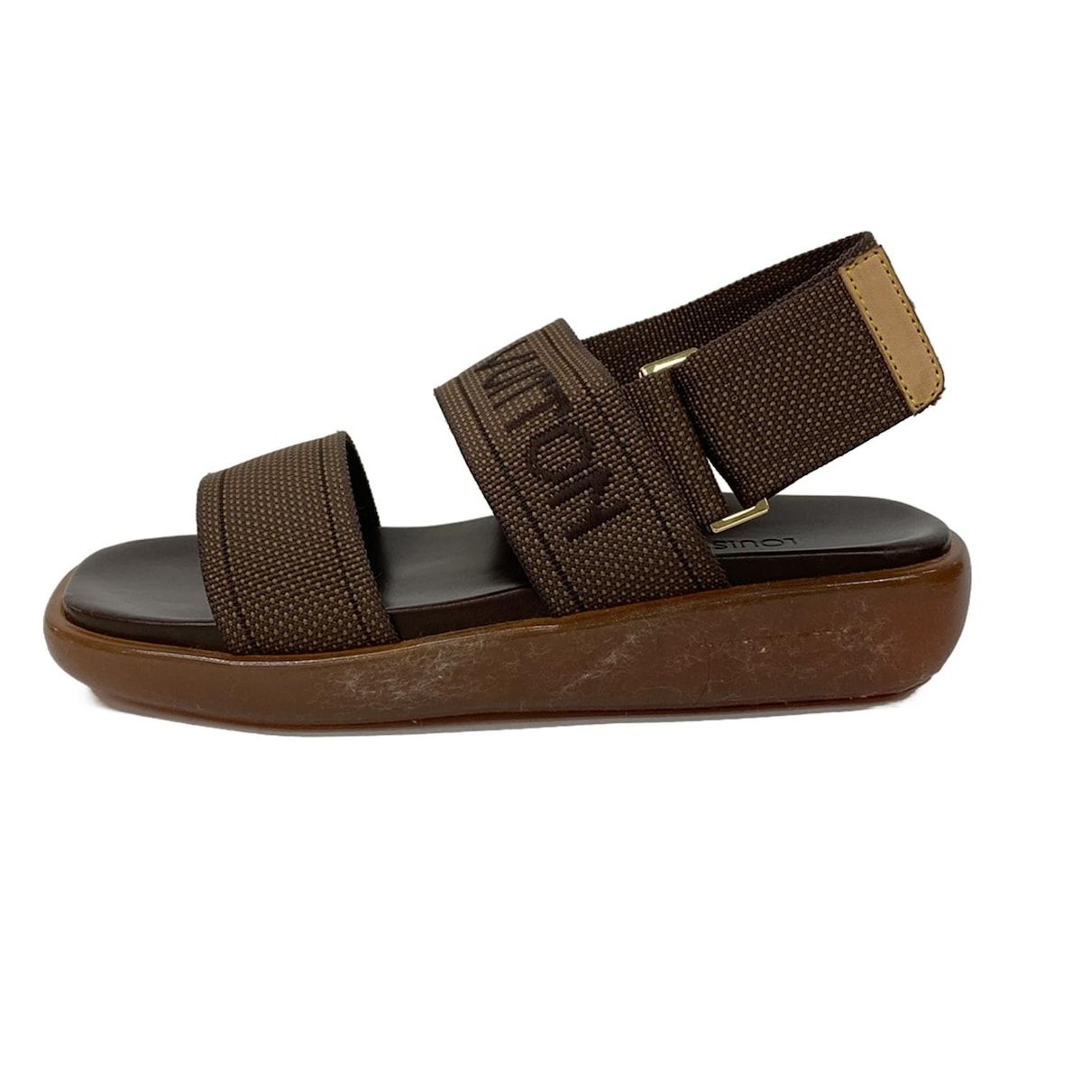 ルイヴィトンサンダル　37 LOUIS VUITTON(ルイヴィトン) サンダル 37 レディース美品 - ブラウン