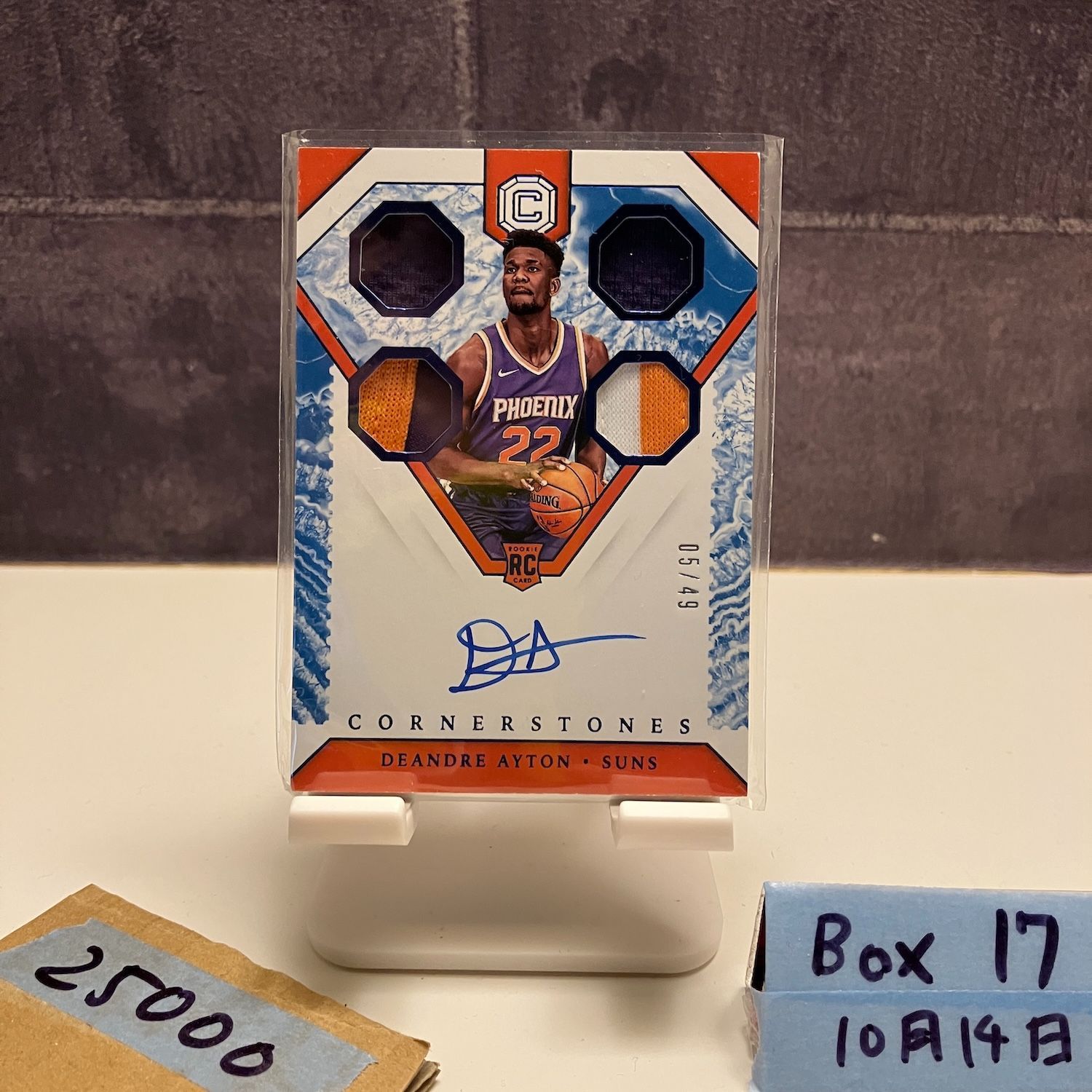 2018-19 Panini Cornerstones Deandre Ayton 05/49 直筆サインカード