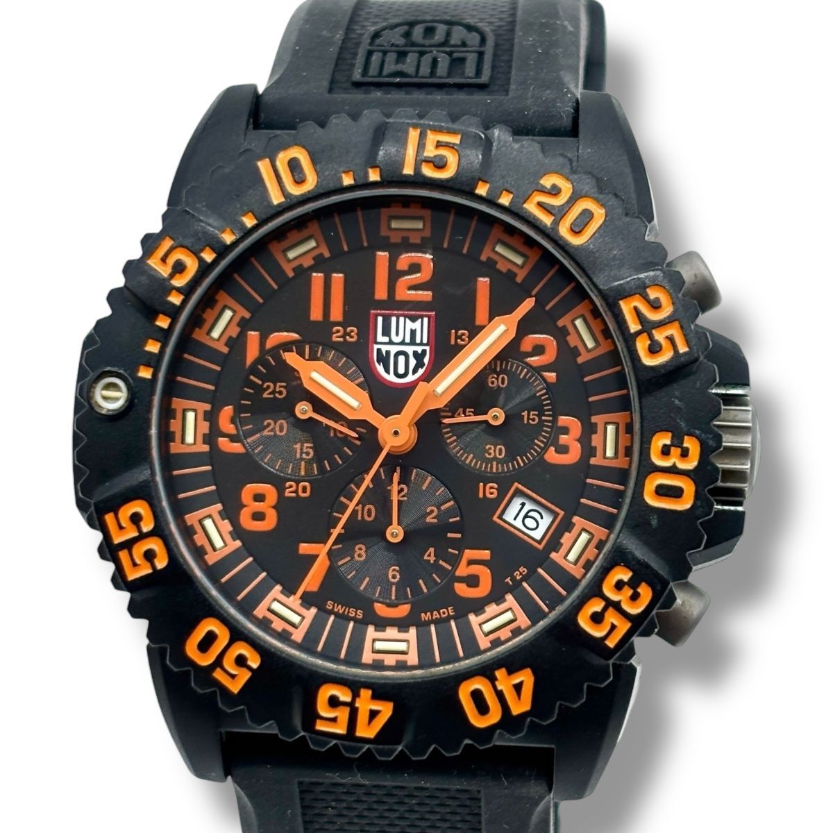 ルミノックス LUMINOX ネイビーシールウォッチ 腕時計 3080 クロノグラフ オレンジ 43 1 mm Navy Seal Colormark SERIES CHRONOGRAPH
