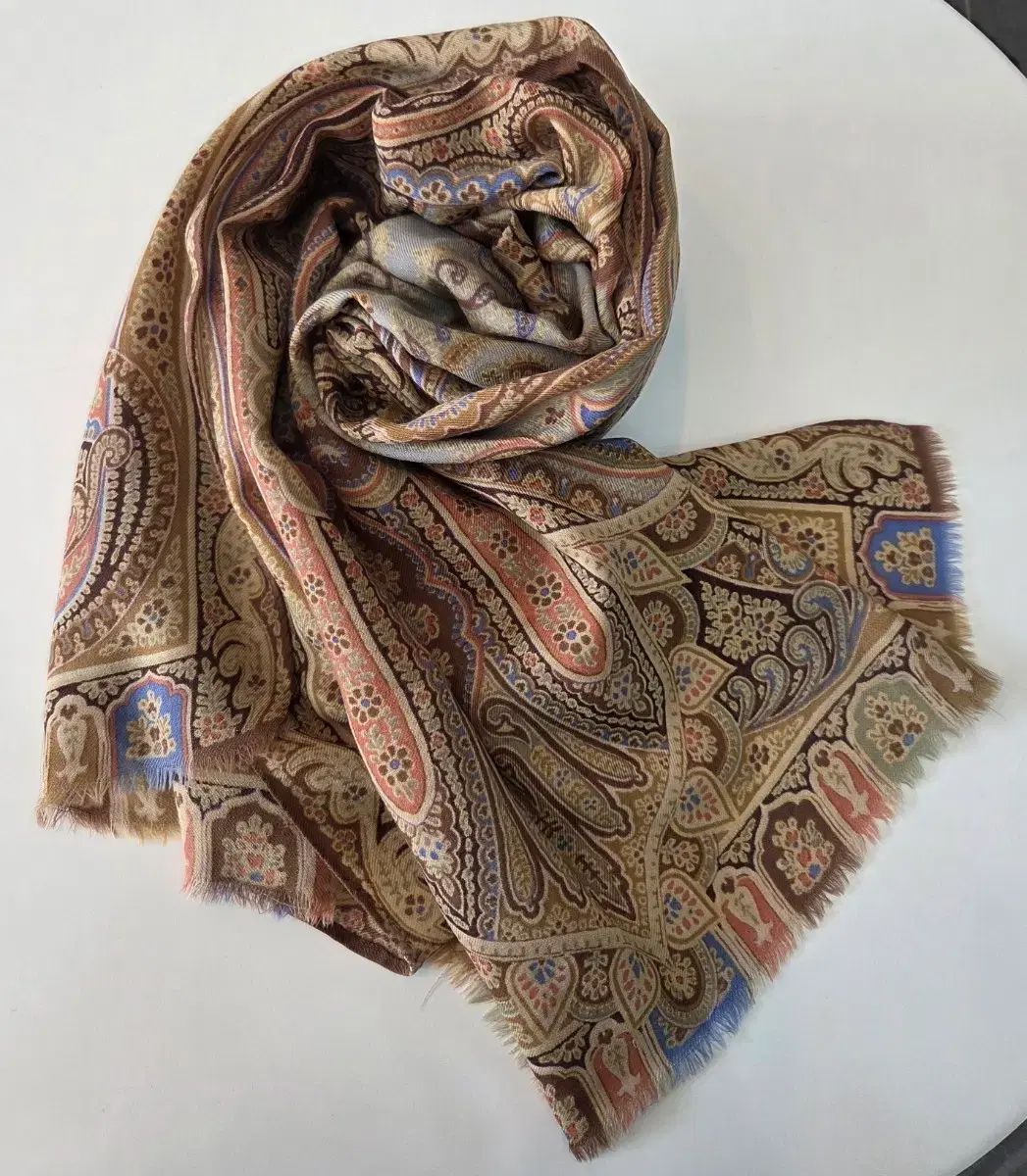 エトロ ベイズリー ウール シルク スカーフ