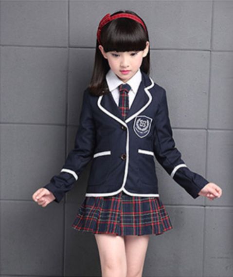 ジュニアスーツ 130 cm ネイビー 入学式 スーツ 女の子 卒園式 子供 キッズ フォーマル 5点セット 小学生制服 子供服 フォーマルスーツ 入学 入園スーツ卒業式 dt 004 w 3
