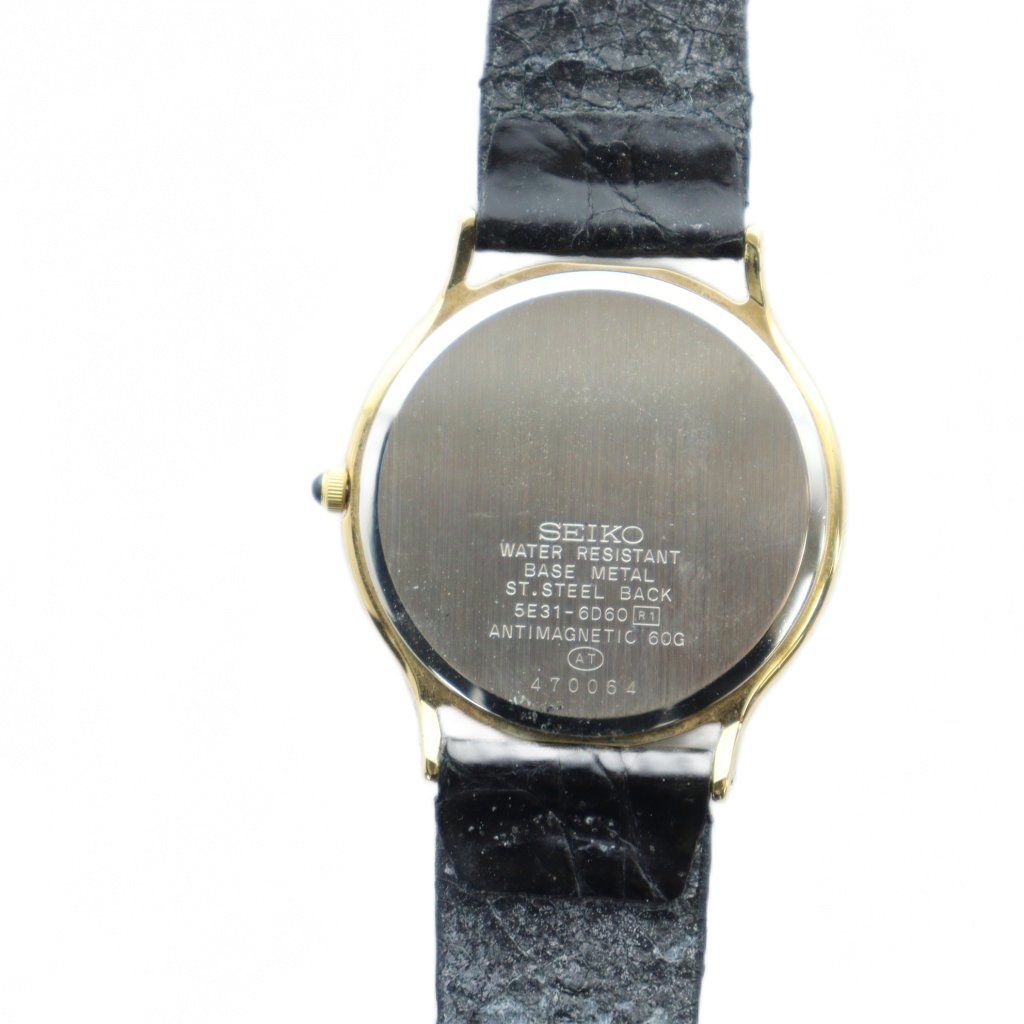 セイコー SEIKO 5E31-6D60 工場 腕時計 ウォッチ ドルチェ シェル文字
