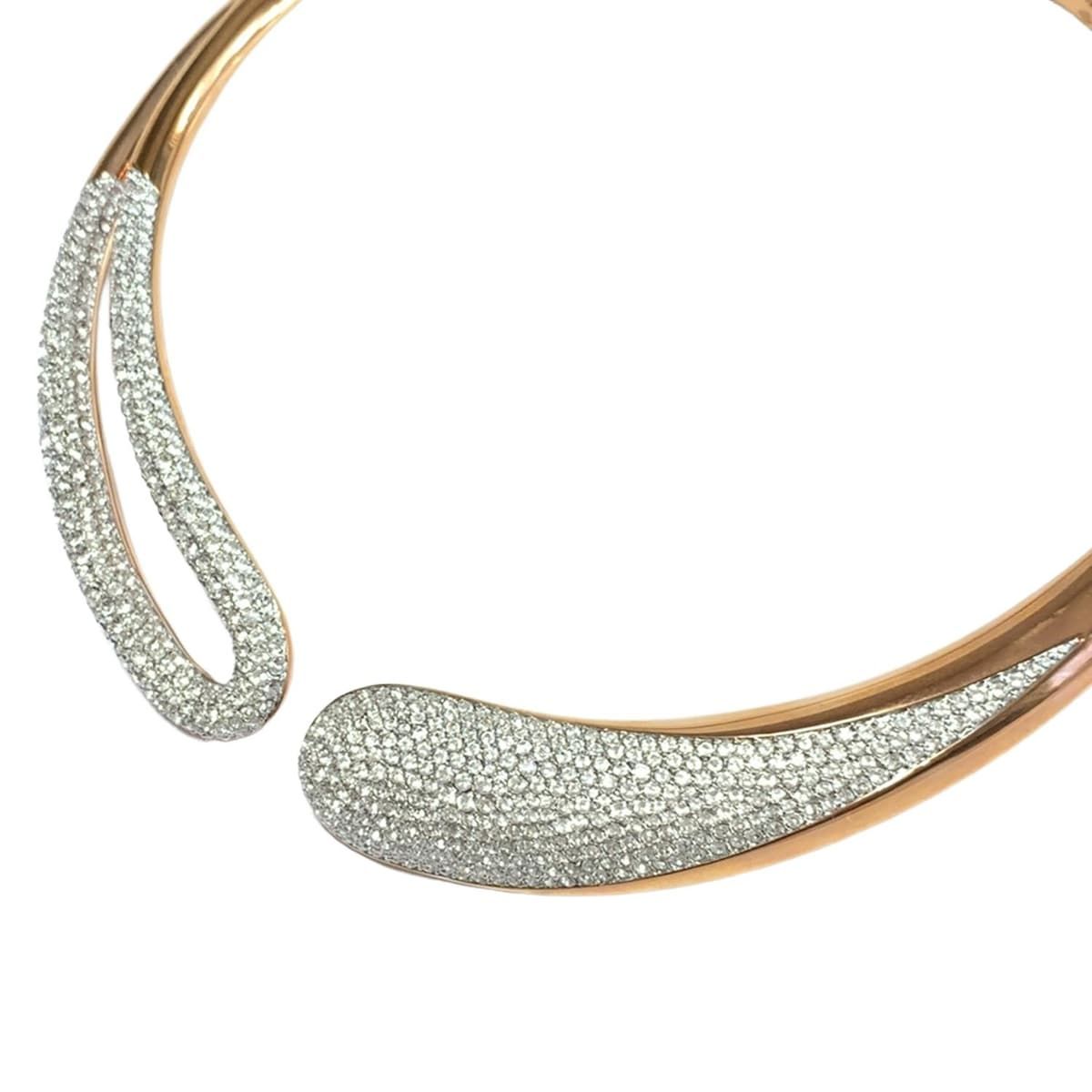 SWAROVSKI スワロフスキー チョーカー ピンクゴールド×クリア