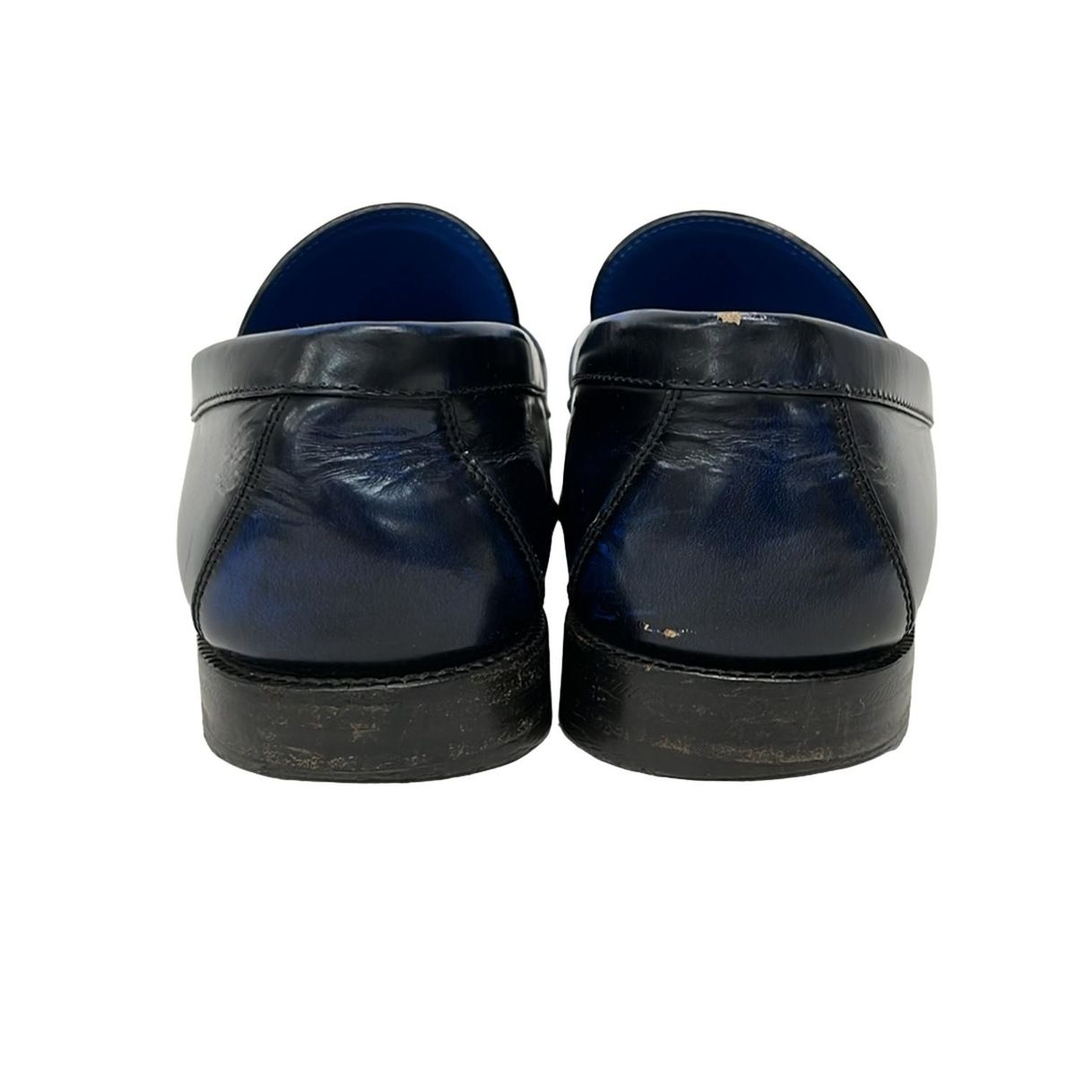 <激安出品>Louis Vuitton ブルーローファー Louis Vuitton Lexington Logo LV Loafers Blue Suede 8 LV or 9 US or