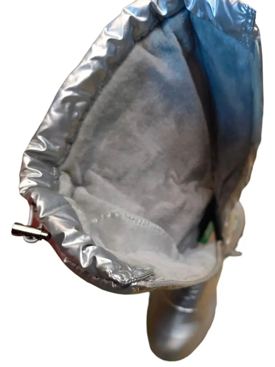  235| ベネトン ロング丈ダウンジャケット スノウ ブーツ シルバー |1211 その他 ブーツ