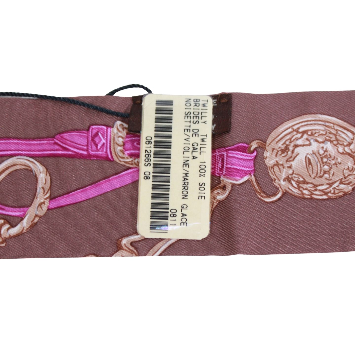  HERMES エルメス ツイリー スカーフ シルク ブラウン パープル ピンク レディース バンダナ スカーフ 小物