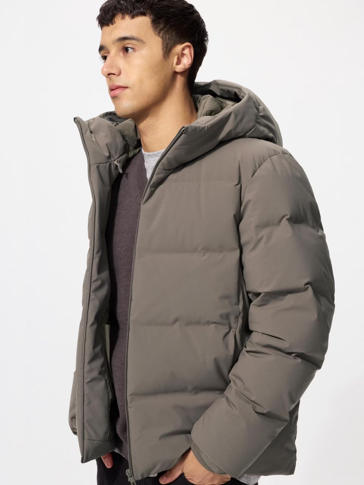 UNIQLOシームレスダウンパーカ 37BROWN XL 478279 - メルカリ