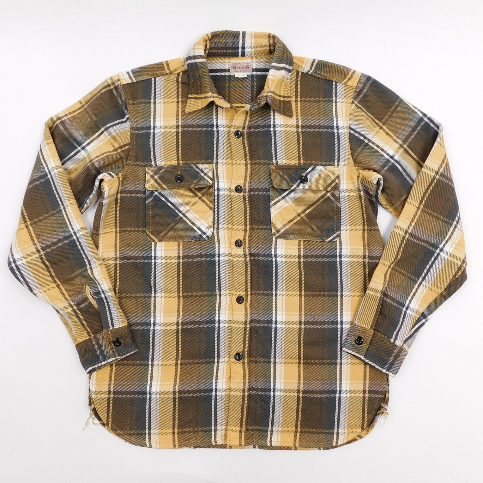 GENERAG ジェネラグ ヘビーネルシャツ イエロー