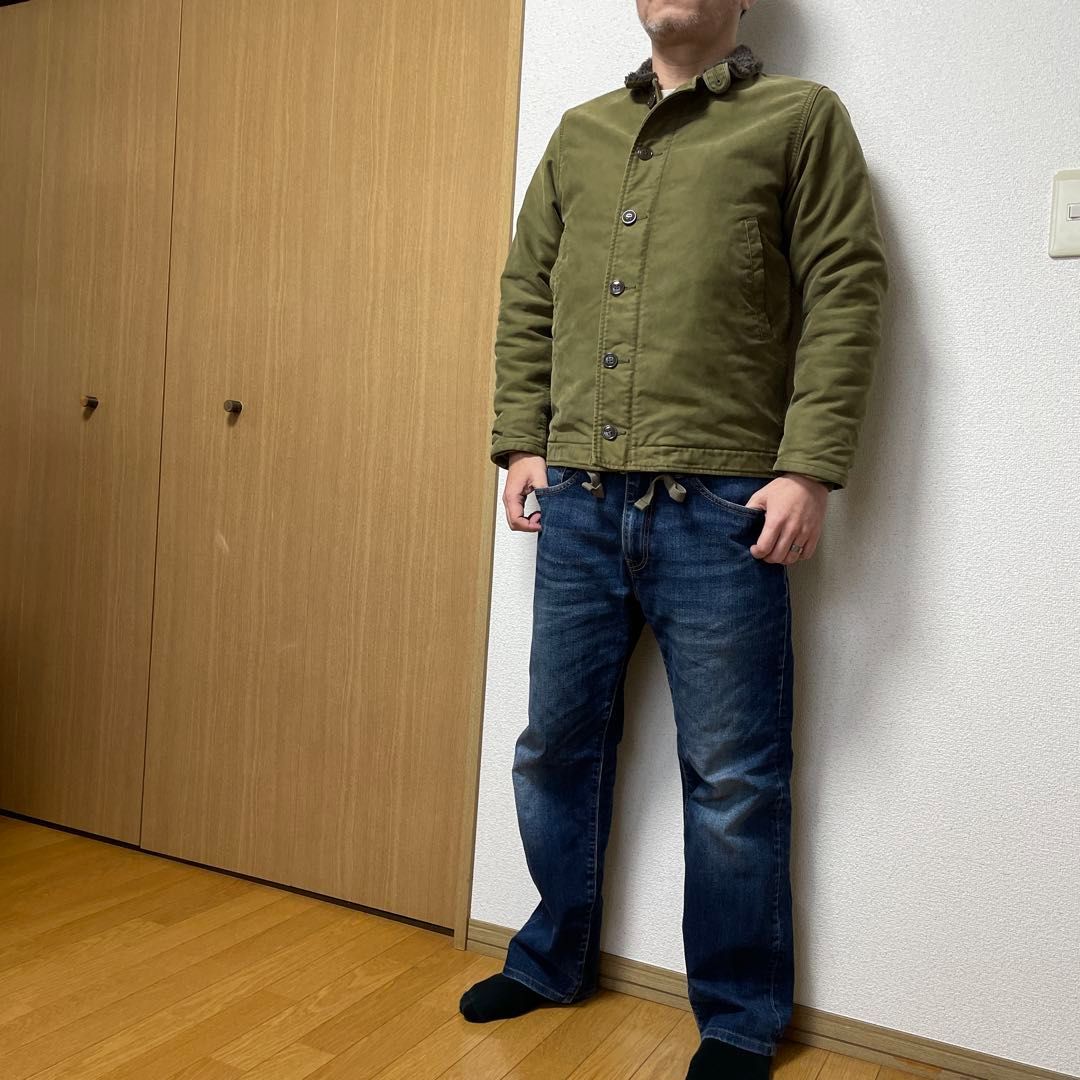 RED TAiL N-1 MC Jacket デッキジャケット カーキ Mサイズ レッド