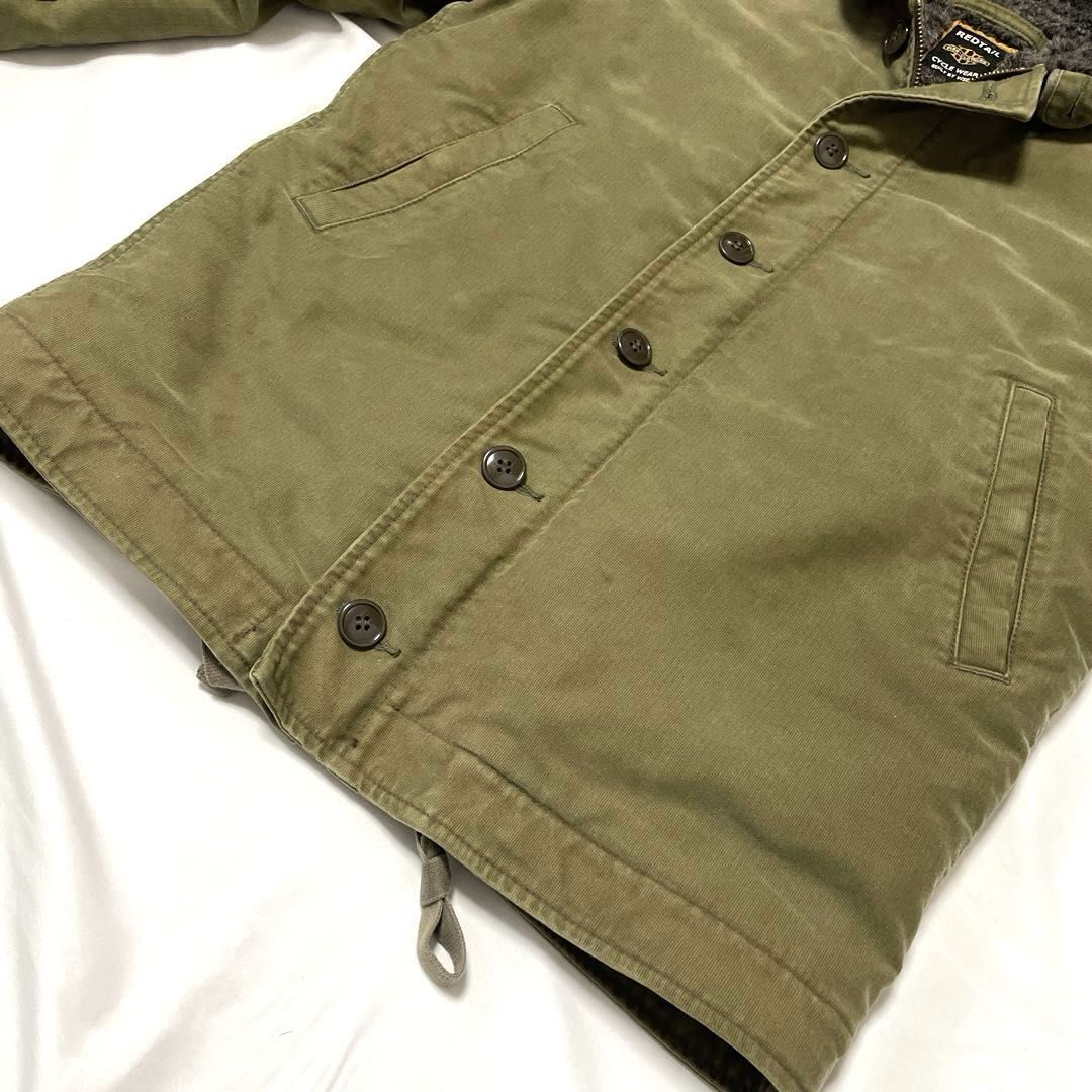 RED TAiL N-1 MC Jacket デッキジャケット カーキ Mサイズ レッド