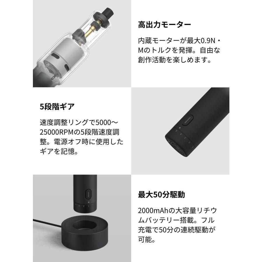 HOTO ロータリーツールキット 35 in 1 ミニルーター 軽量 彫刻 研磨 切断 汚れ落とし 精密作業