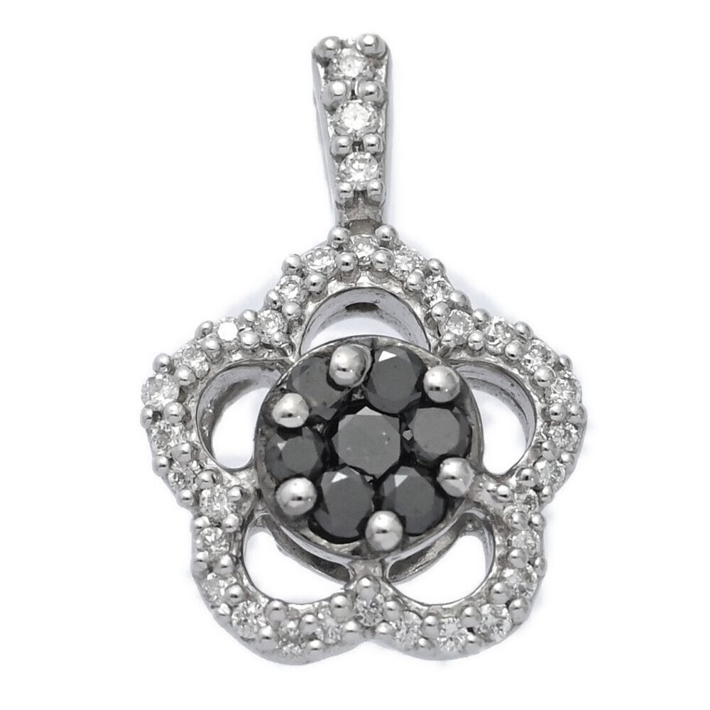 0 35 ct フラワーモチーフ･ダイヤモンドペンダントトップ K 18 WG 750 2 3 g ホワイトゴールド 翌日配送可 ♀ S レディース 599330