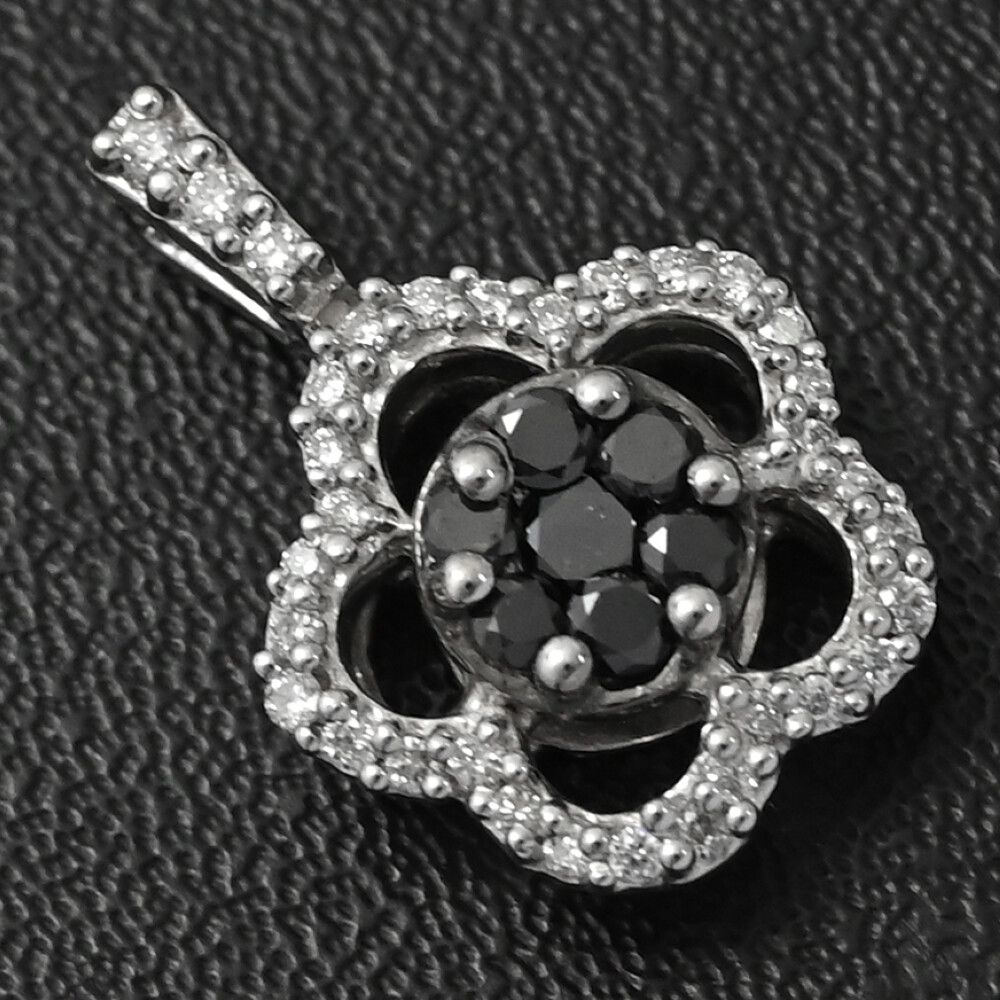 0.35 ct フラワーモチーフ･ダイヤモンドペンダントトップ K 18 WG 750-2.3 g ホワイトゴールド 翌日配送可 ♀ S レディース 599330 美脚見え その他 