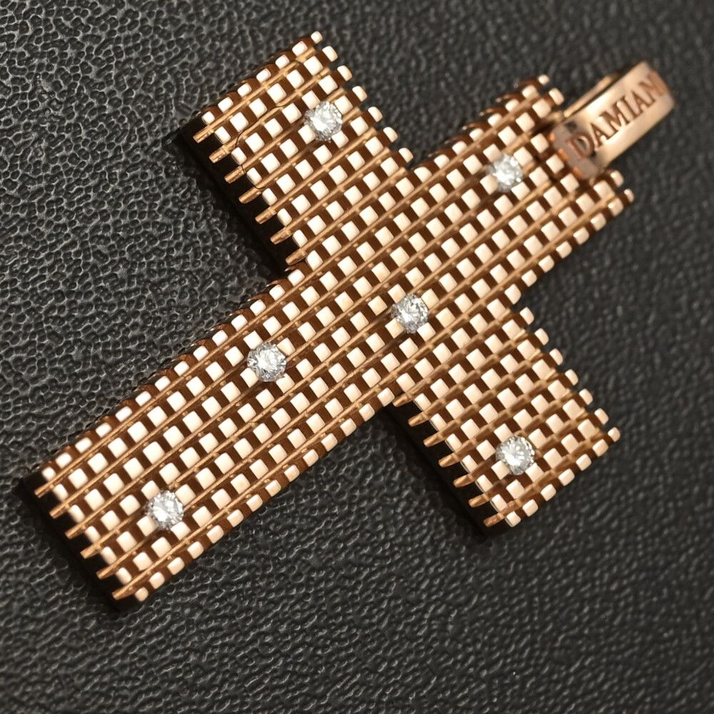 DAMIANI ダミアーニ メトロポリタン･ドリーム 6 P･クロス ダイヤモンドペンダントトップ K 18 PG-7.8 g ピンクゴールド 翌日配送可 ♂ A メンズ 599357