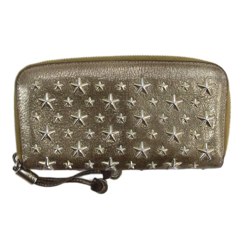 JIMMY CHOO ジミーチュウ/スタースタッズ/長財布/シルバー/ブラック