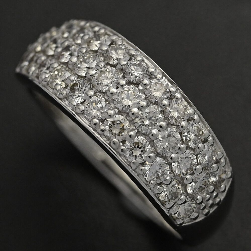 1.00 ct 3ライン ダイヤモンド リング･指輪 Pt 950-4.7 g 13号 53 プラチナ プレゼント 記念日 誕生石 ♀ S レディース 598154