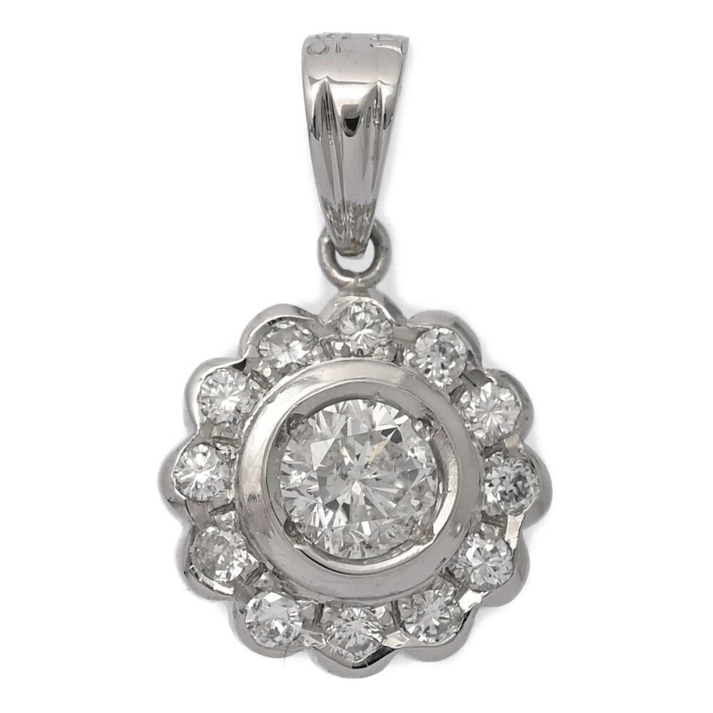 0 355 ct FD 3 取り巻き･フラワーモチーフ･ダイヤモンド ペンダントトップ Pt 900 2 1 g プラチナ プレゼント 記念日 S メンズ レディース 598399