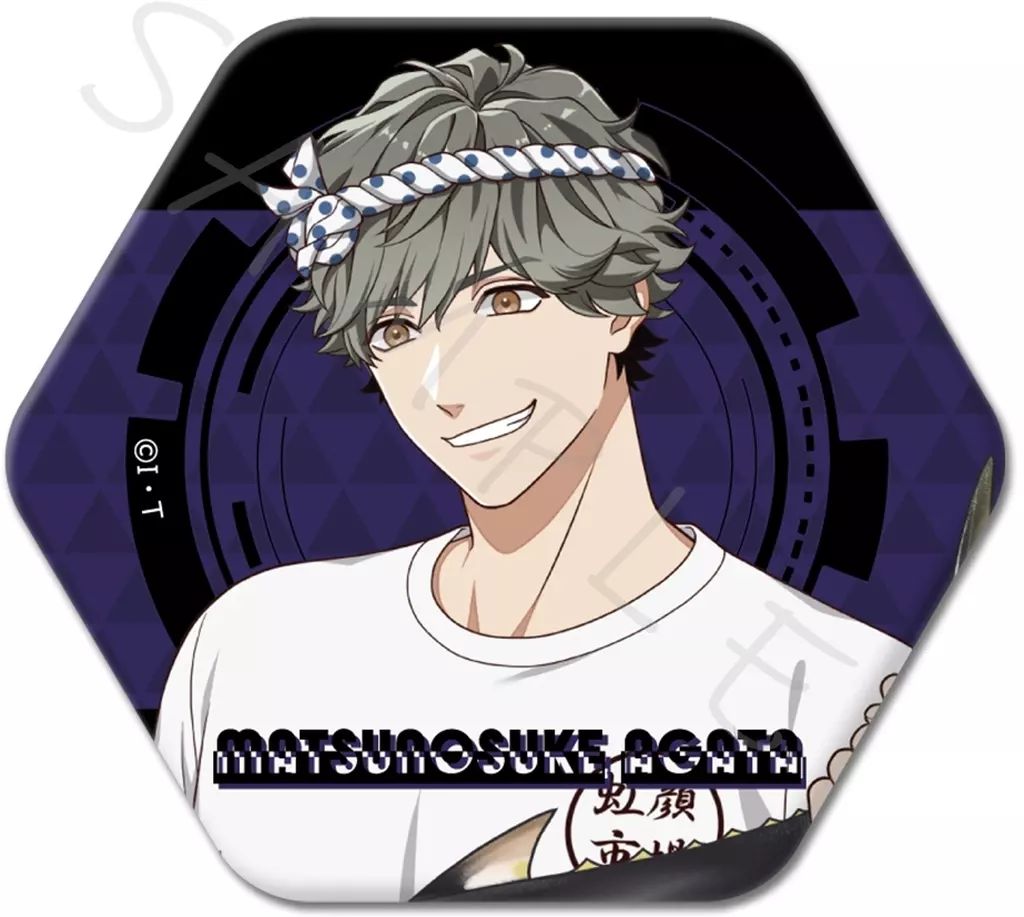 阿形松之助 CANバッジ ライドカメンズ 中古】バッジ・ビンズ SC.阿形松之助 第2弾 六角形缶バッジ 「ライドカ