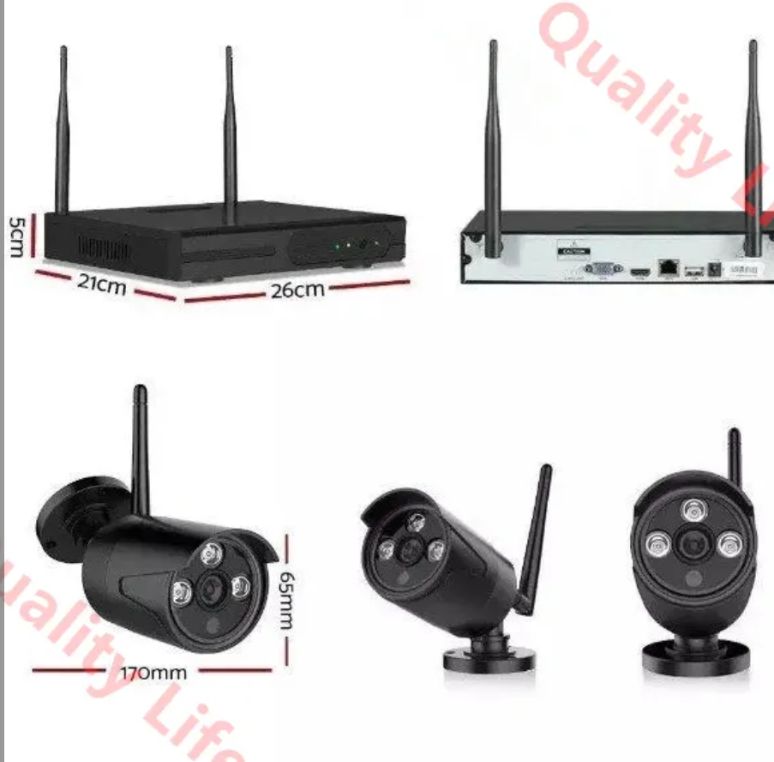 2025最新モデル 防犯カメラセット8台カメラ 500万画素 屋外IP 66防水 遠隔監視 動体検知 暗視撮影 WIFI 1 TB のハードディスク付き