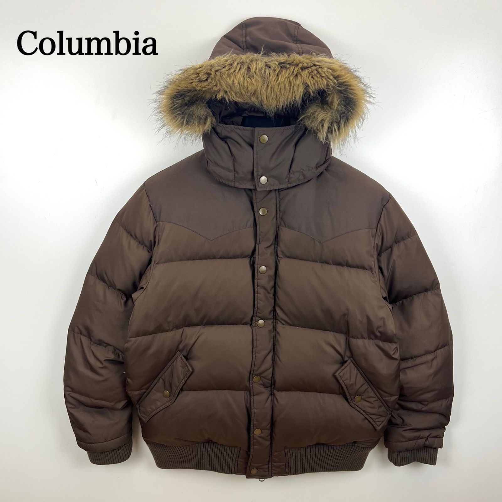 【未使用】00s y2k ファー フード 短丈 リブ切替 ミリタリージャケット Columbia XCO 00s y2k style fur down jacket S コロンビア ファー