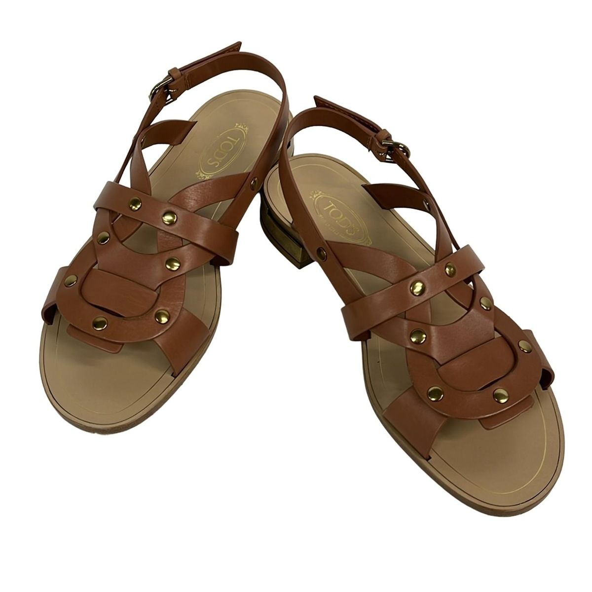 TOD'S トッズ 美品 ブラウン ブラック ヒールサンダル 35 1/2 TOD'S トッズ 美品 ブラウン ブラック ヒールサンダル 35 1/2 楽天市場
