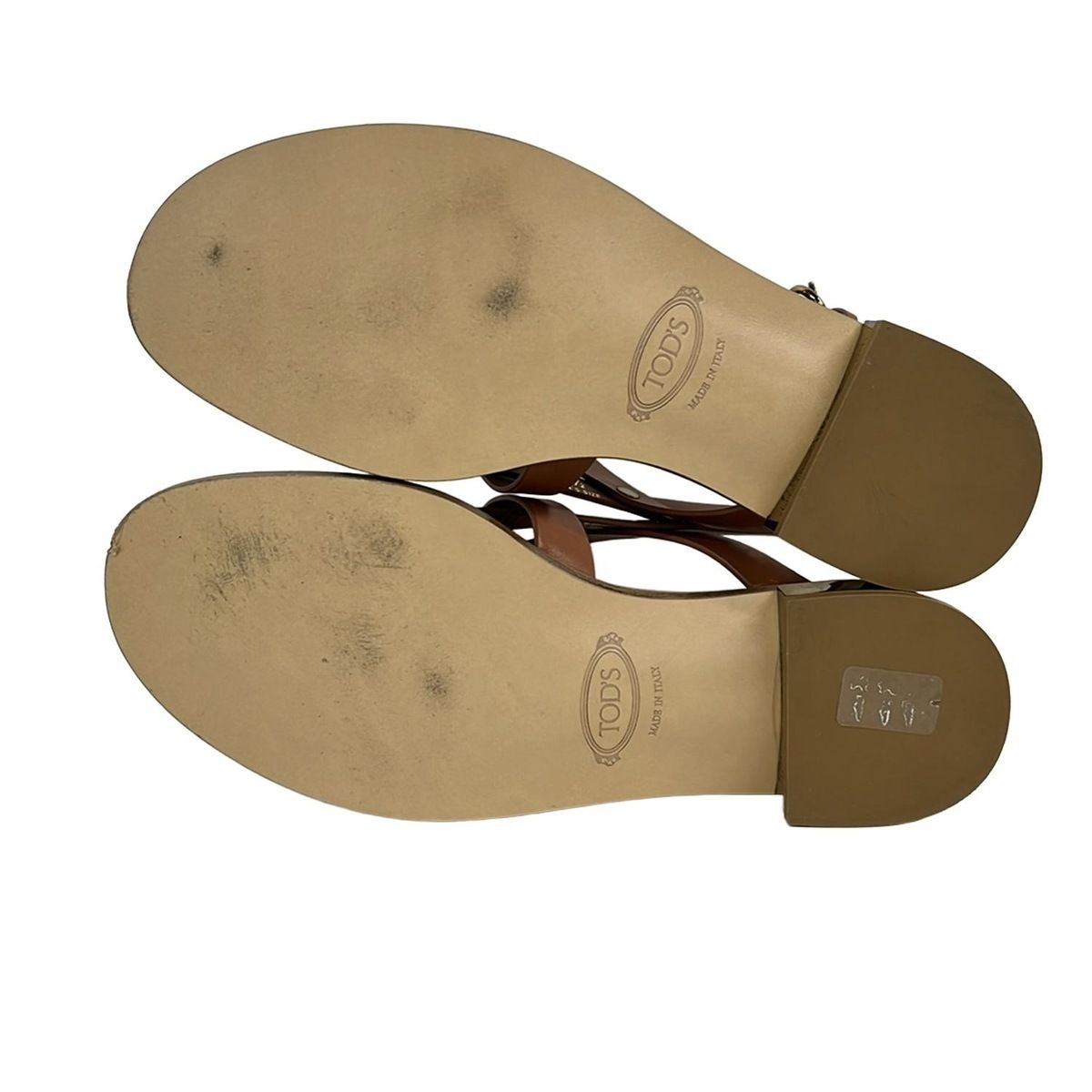 TOD'S(トッズ) サンダル 35 1/2 レディース - ダークブラウン レザー