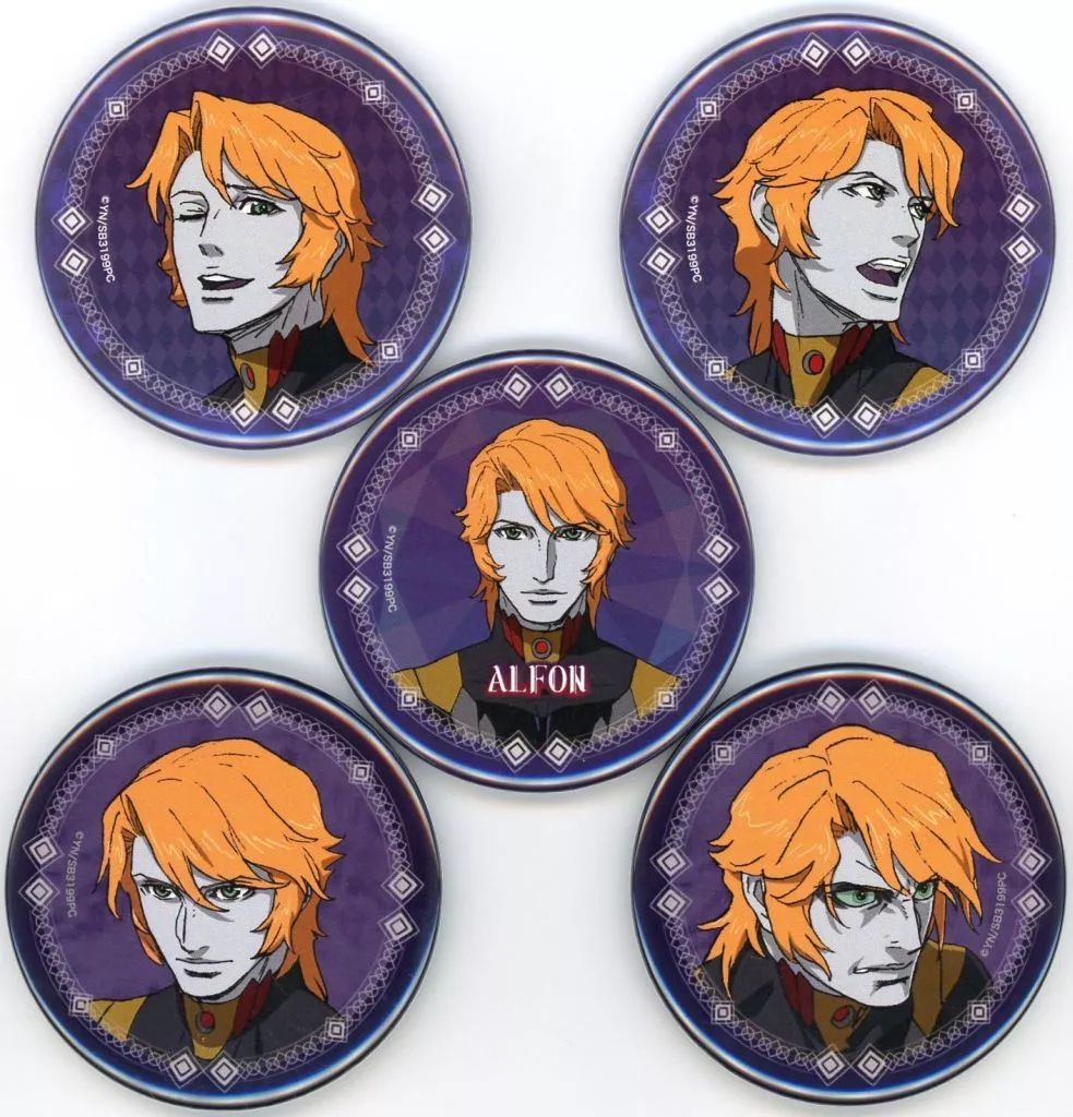 中古】バッジ・ピンズ アルフォン 缶バッジセット(5種セット) 「劇場版