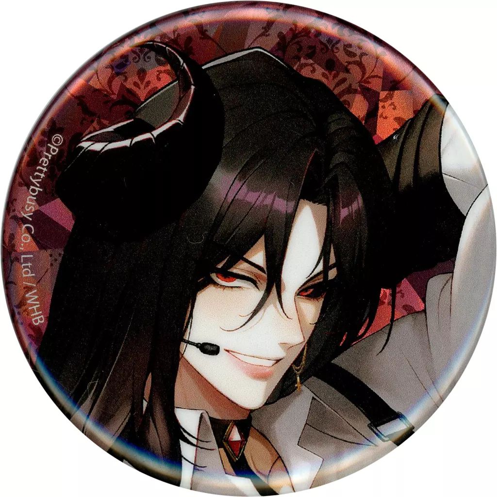 地獄のどこが悪い WHB へるば カフェ アスモデウス デカブロマイド 缶バッジ 中古】バッジ・ピンズ アスモデウス(ホログラム) 「地獄のどこが悪い