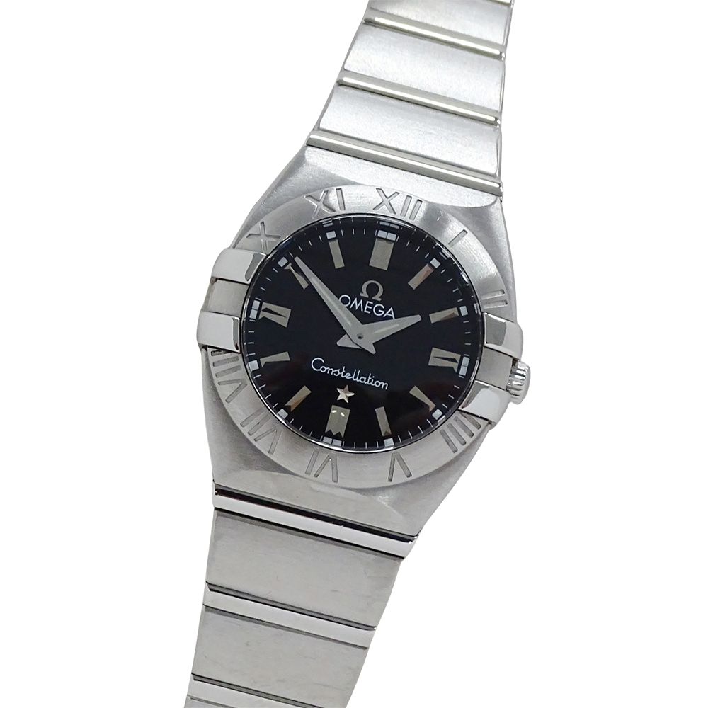 オメガ OMEGA コンステレーション ダブルイーグル 1581.51 時計 レディース ブランド クオーツ QZ ステンレス SS シルバー ブラック 磨き済み