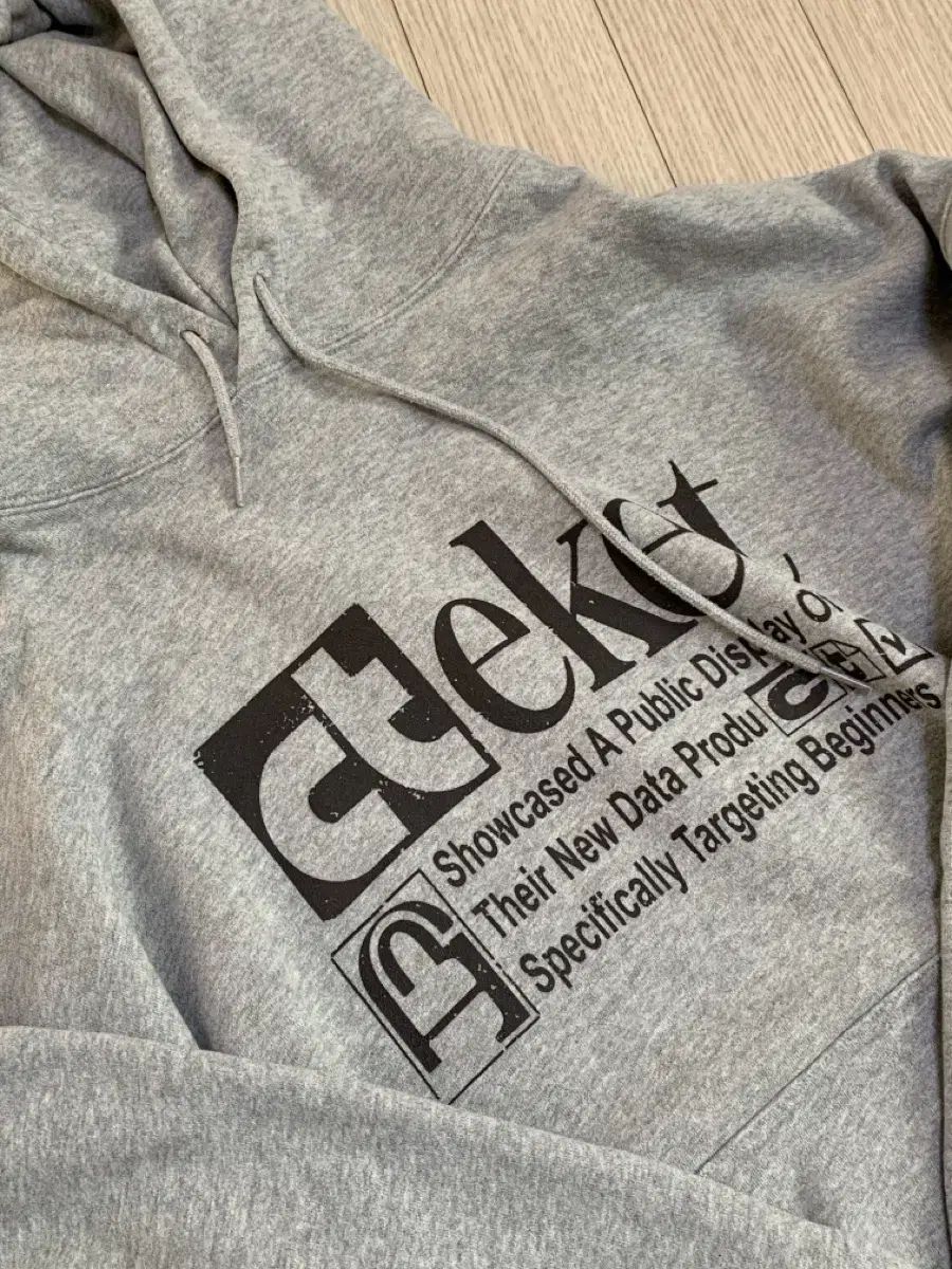 テケット フードTシャツ メランジ グレー L