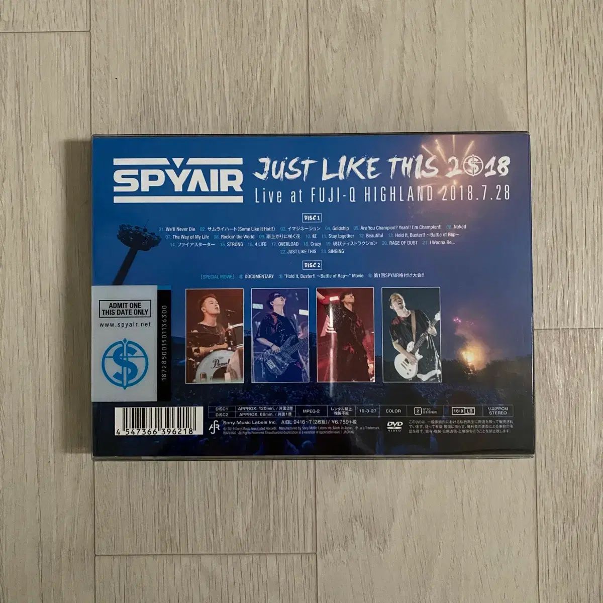 スパイエア JLT 2018 初回限定盤 ブルーレイ Blu-ray SPYAIR DVD