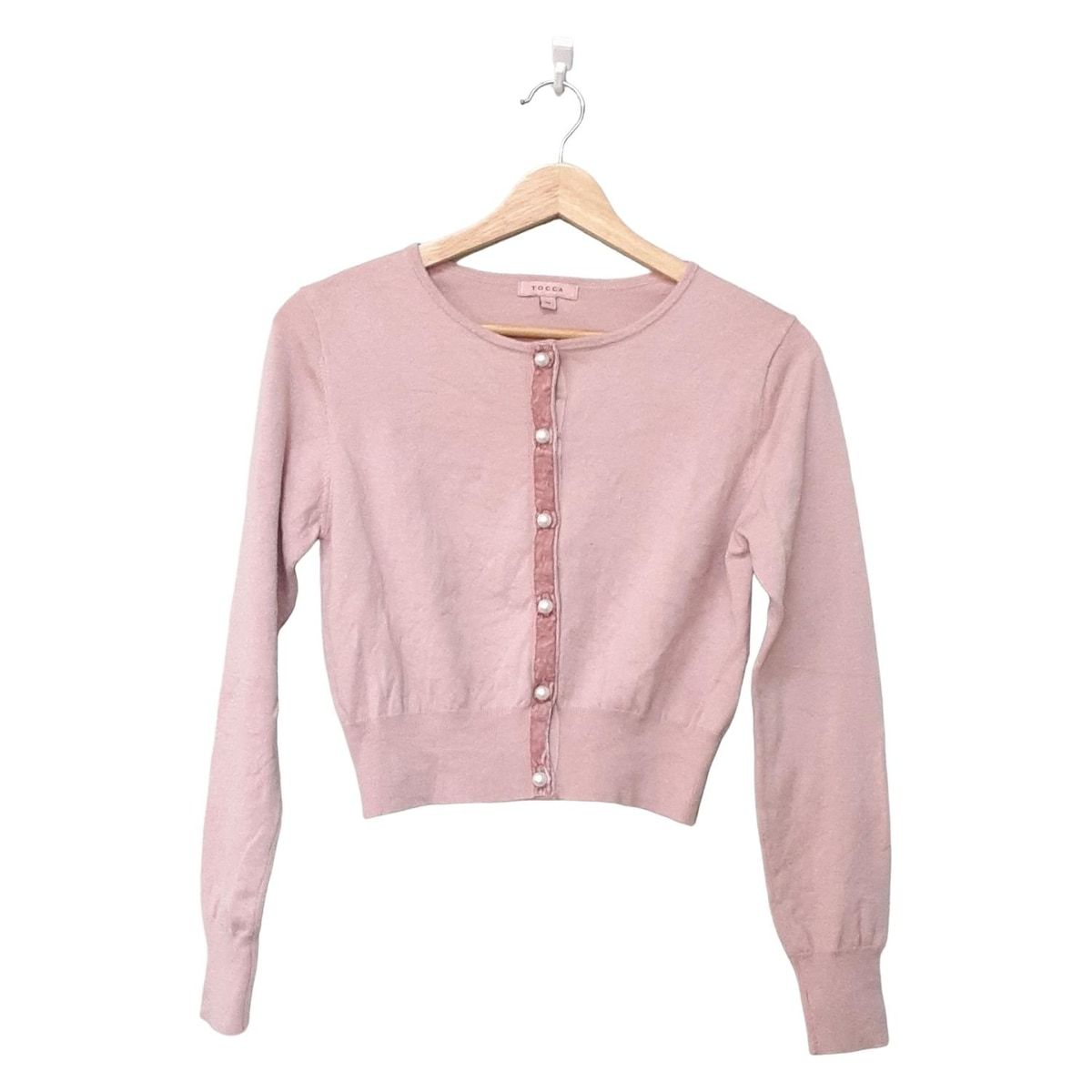 TOCCA(トッカ) カーディガン サイズM レディース美品 - ピンクベージュ