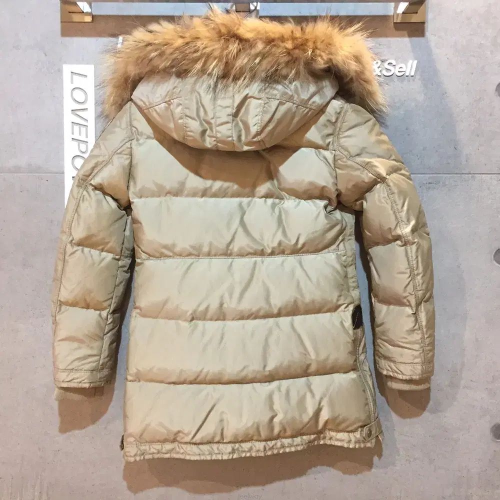 キッズ ロング丈ダウンジャケット ベージュ -C 042006