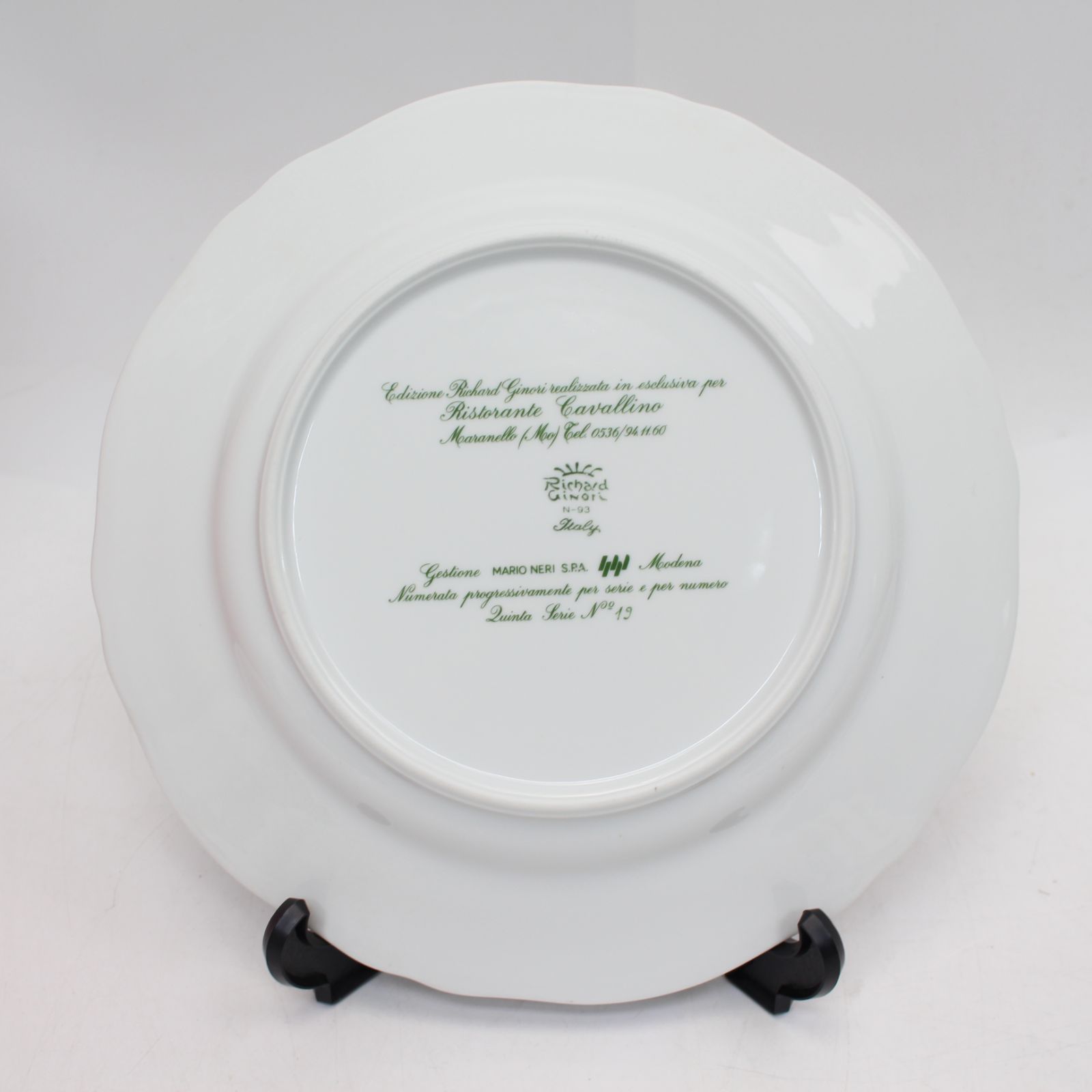 199)フェラーリ リチャードジノリ 絶版ダブルネーム プレート NO.19