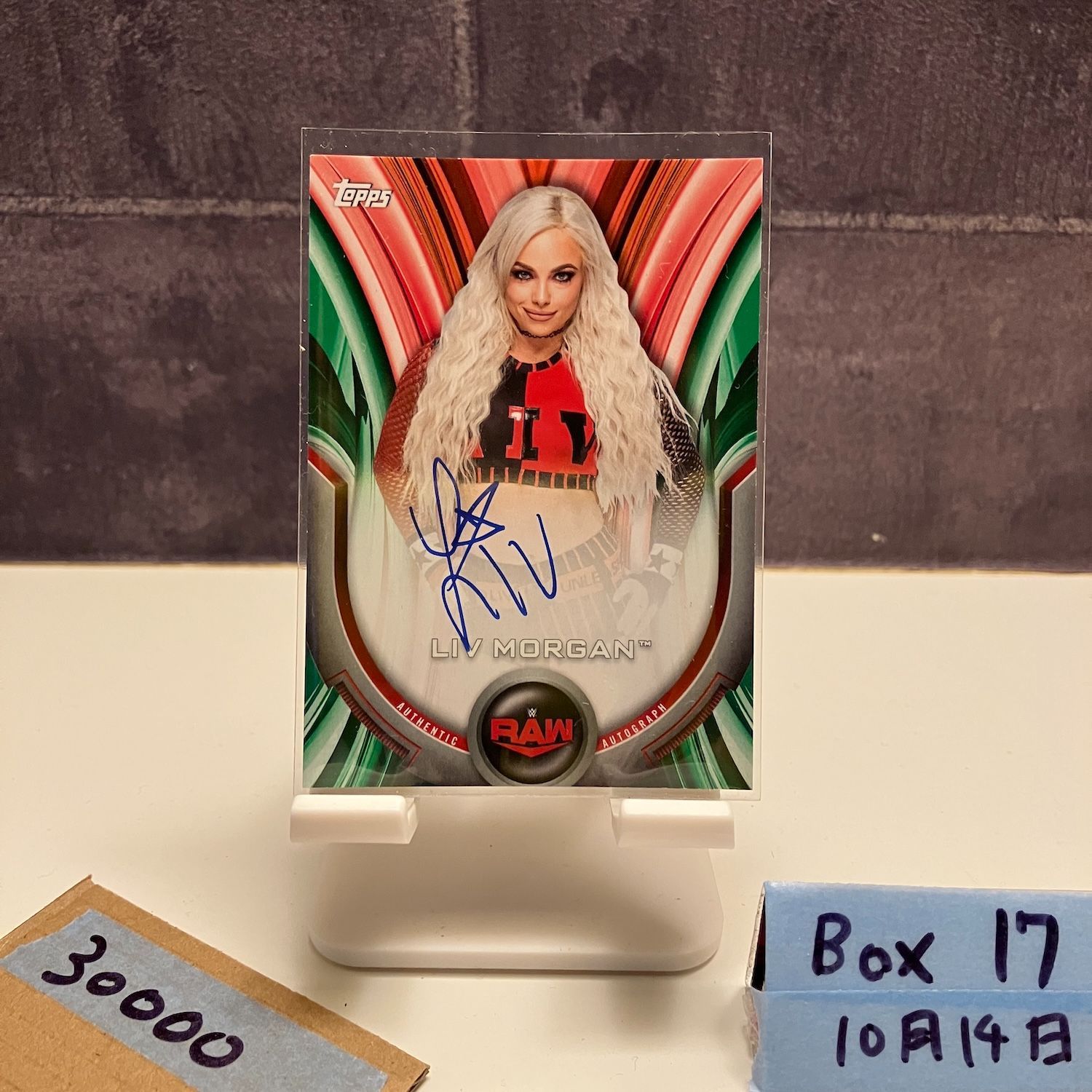 2020 Topps WWE Women s Division Liv Morgan 55|75 直筆サインカード RAW カード