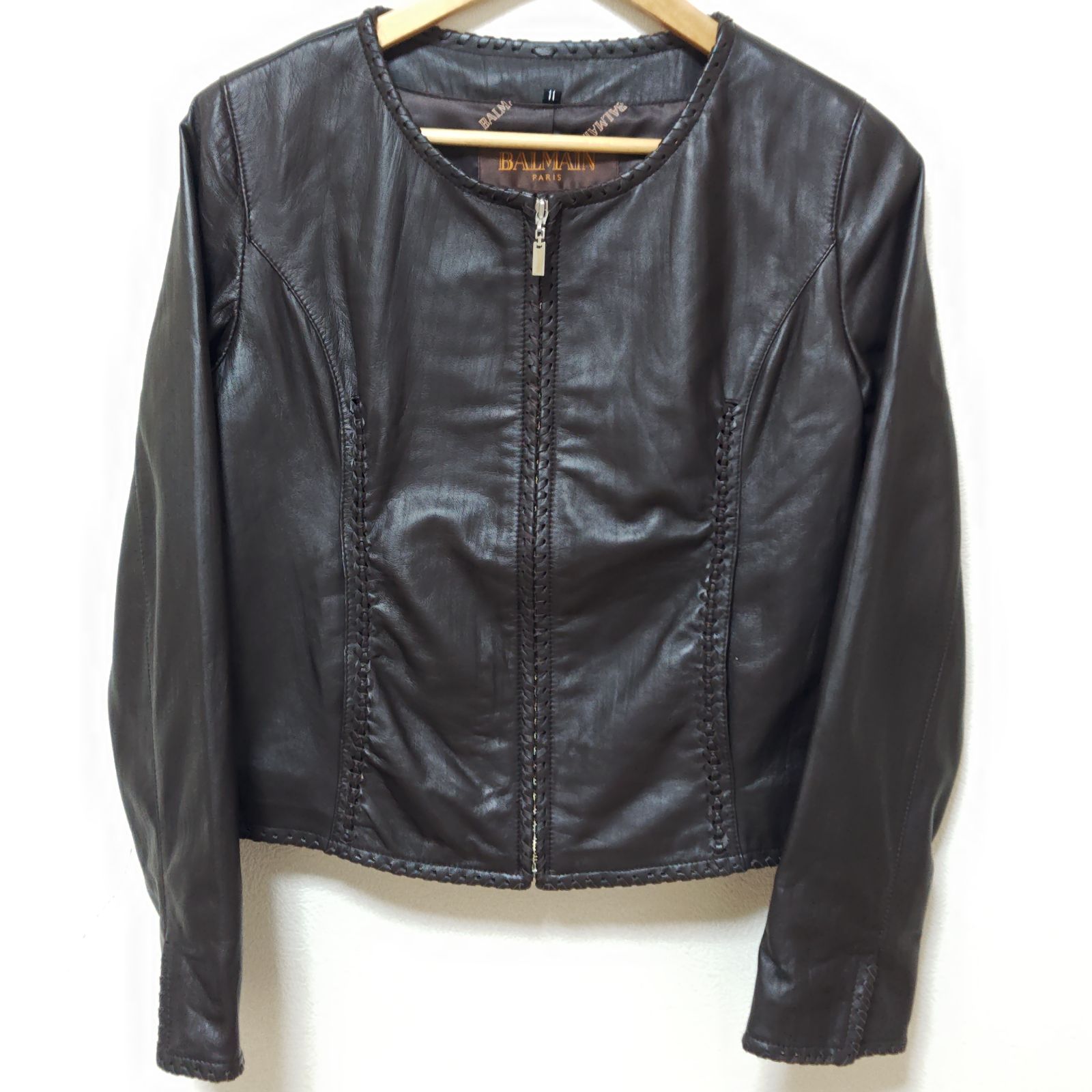 クール◎アメカジ◎【BALMAIN】バルマン ライダース ジャケット 革