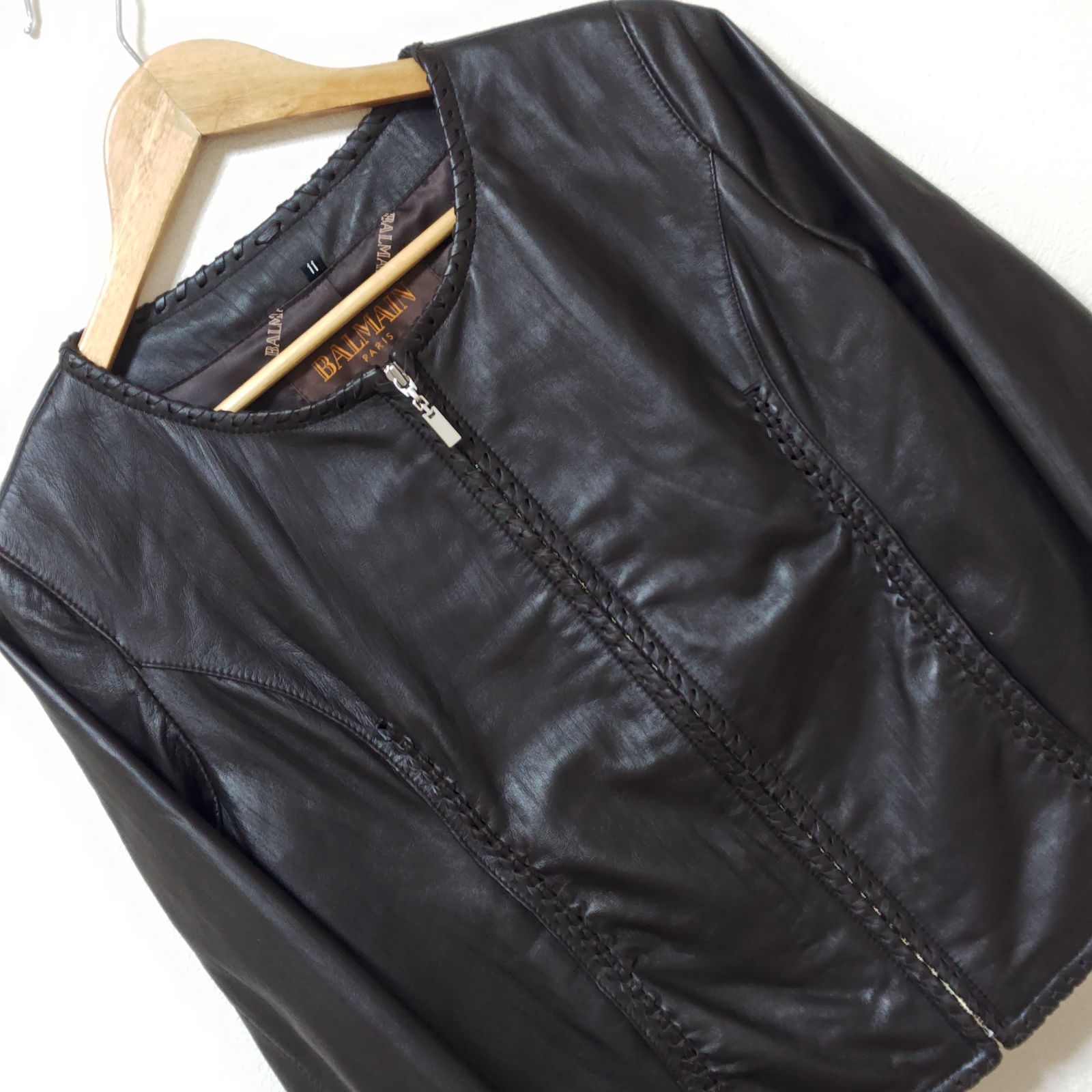 クール◎アメカジ◎【BALMAIN】バルマン ライダース ジャケット 革